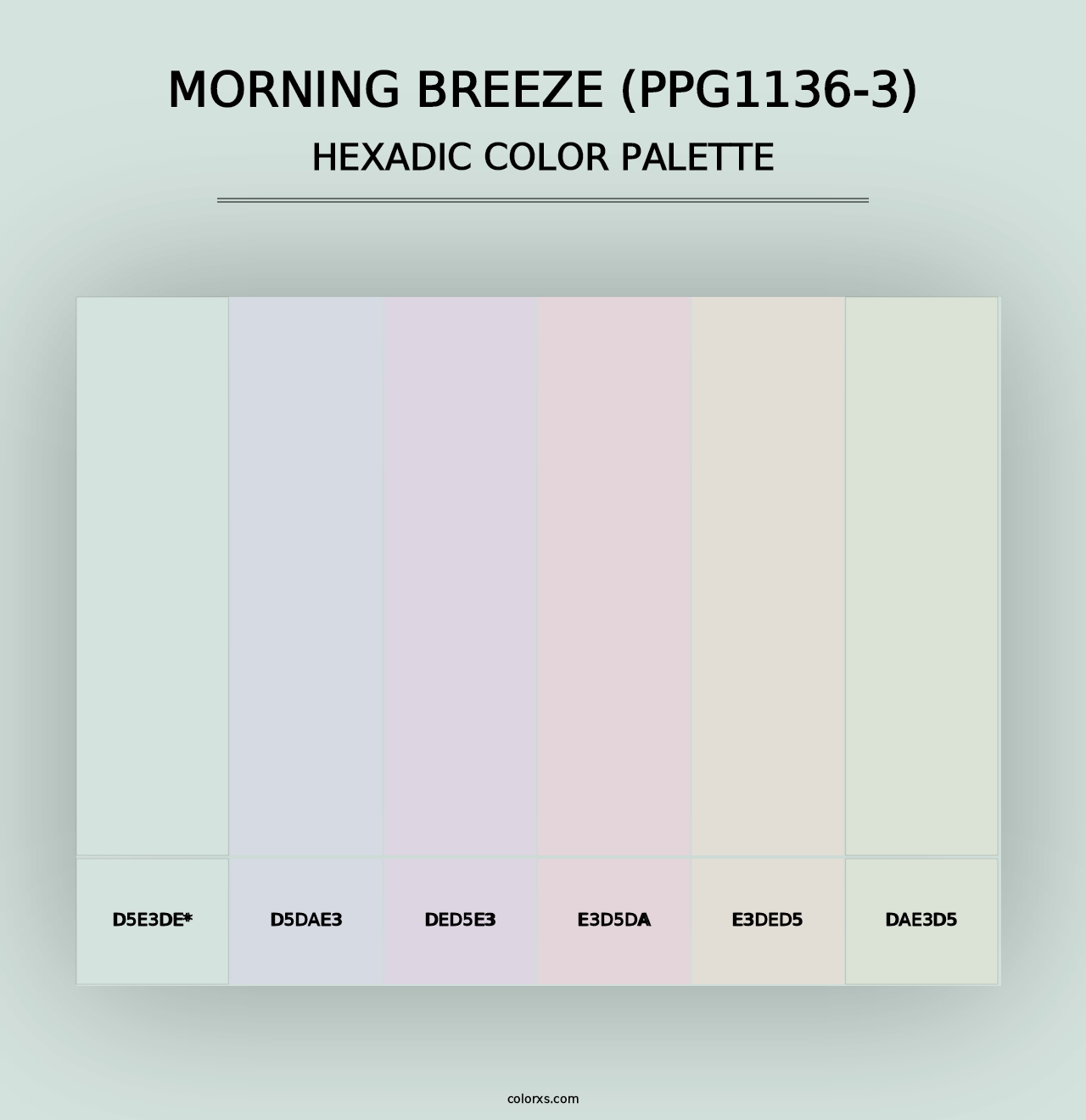 Morning Breeze (PPG1136-3) - Hexadic Color Palette