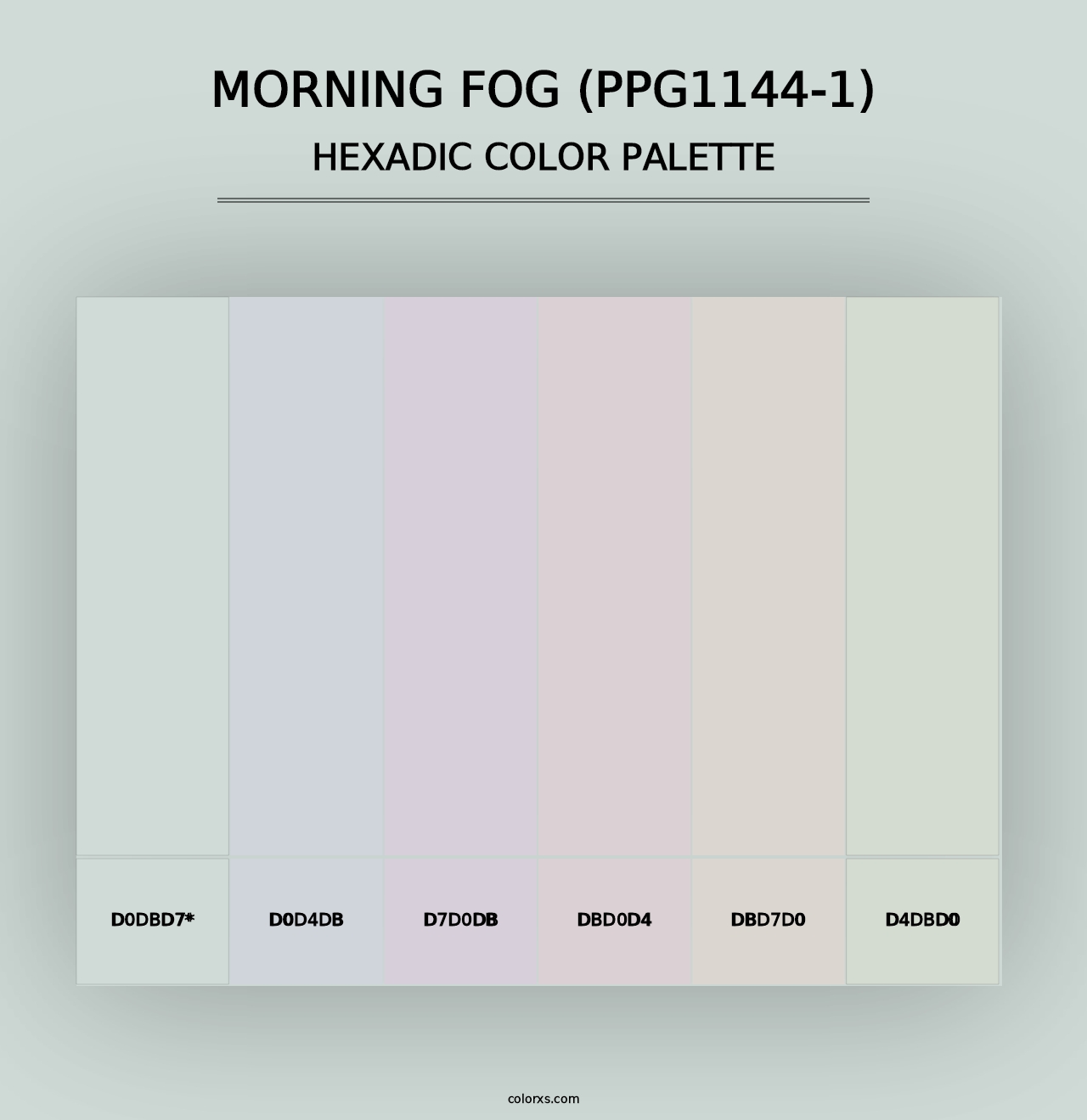 Morning Fog (PPG1144-1) - Hexadic Color Palette