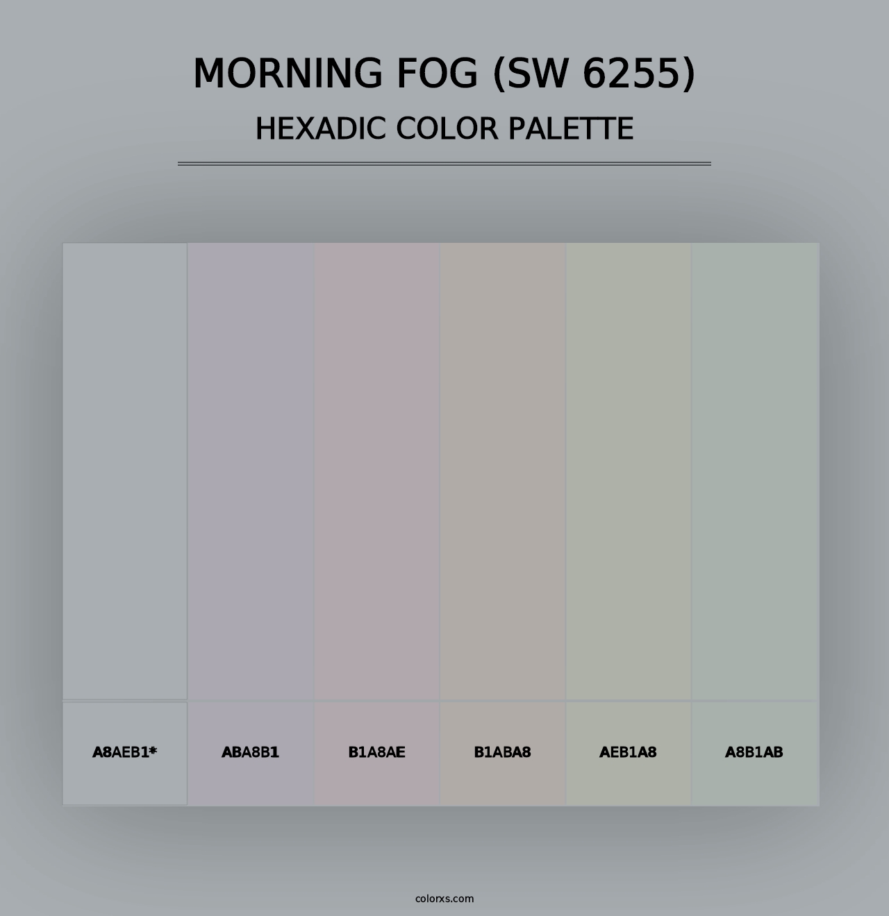 Morning Fog (SW 6255) - Hexadic Color Palette