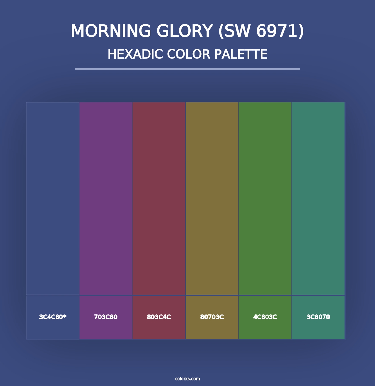 Morning Glory (SW 6971) - Hexadic Color Palette