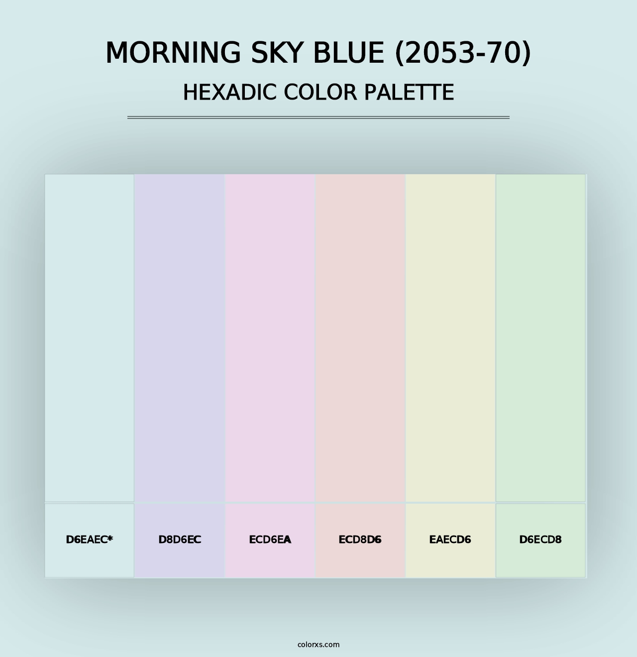 Morning Sky Blue (2053-70) - Hexadic Color Palette