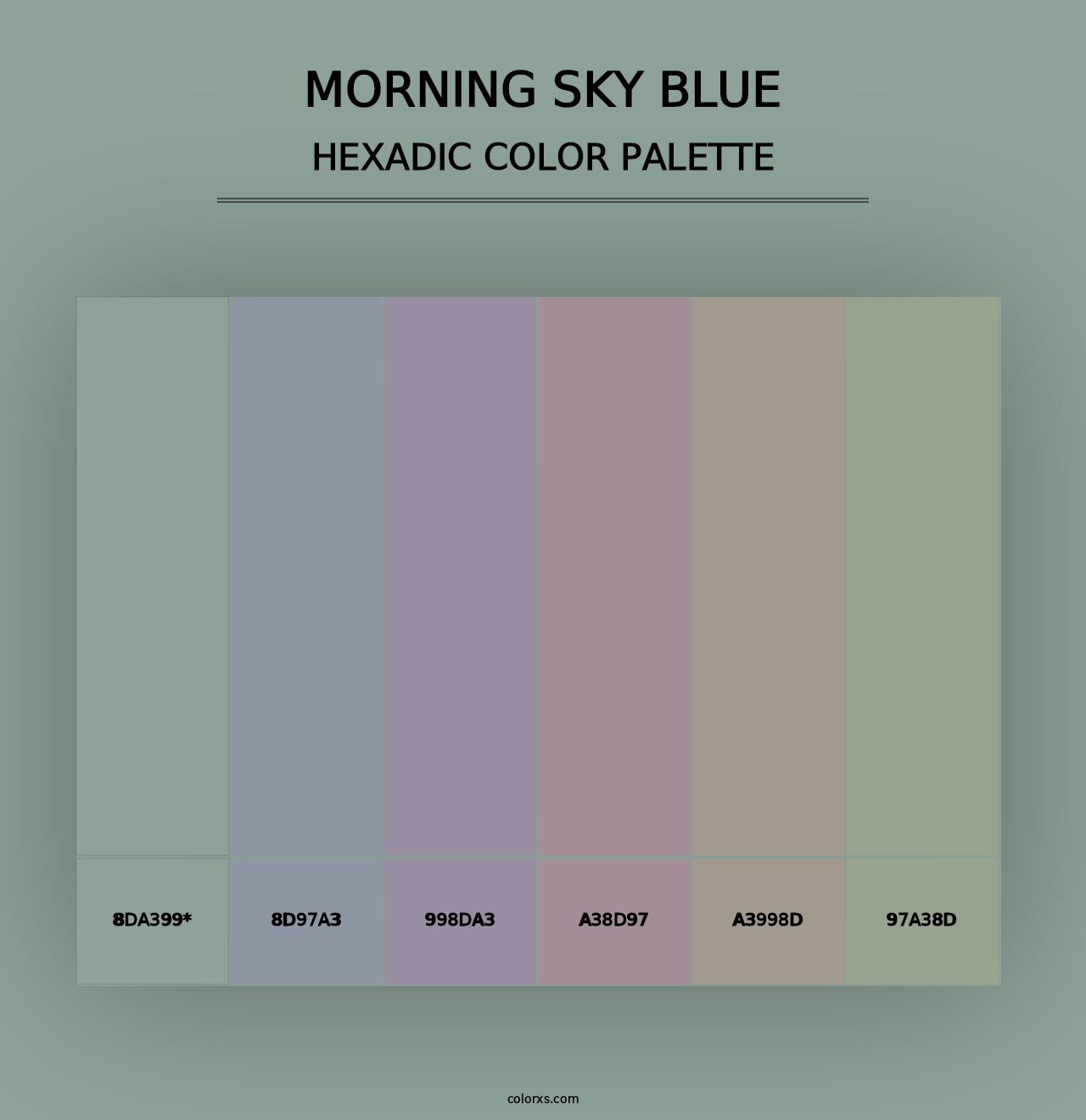 Morning Sky Blue - Hexadic Color Palette