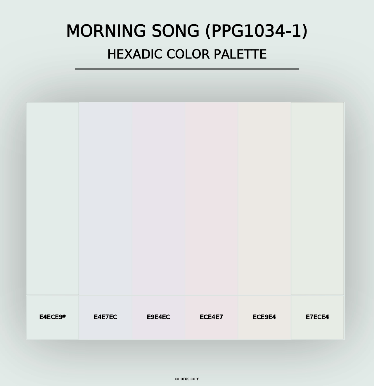 Morning Song (PPG1034-1) - Hexadic Color Palette