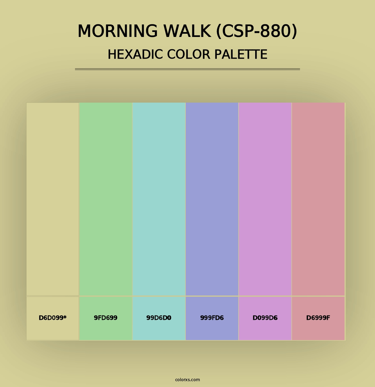 Morning Walk (CSP-880) - Hexadic Color Palette