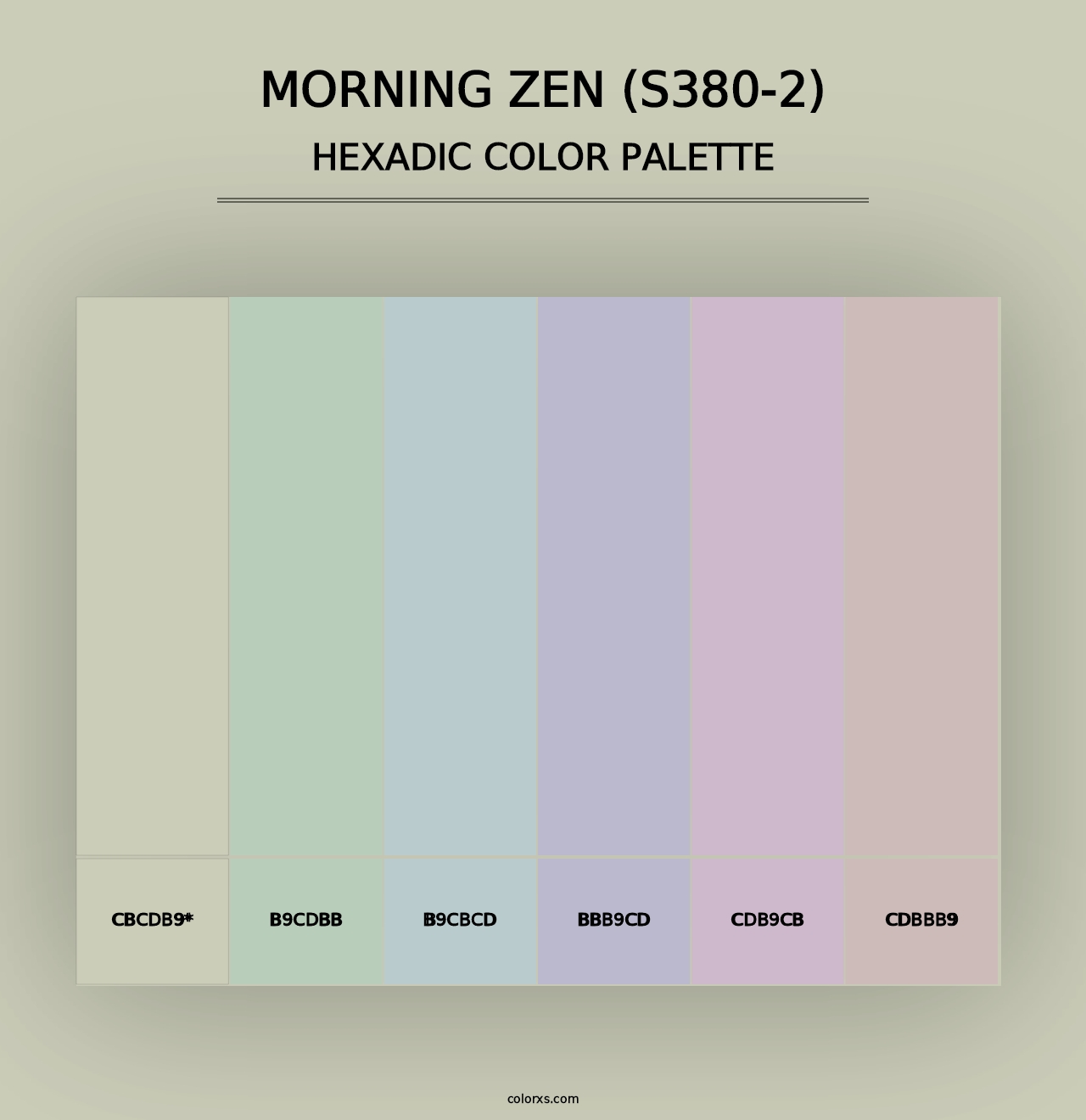 Morning Zen (S380-2) - Hexadic Color Palette