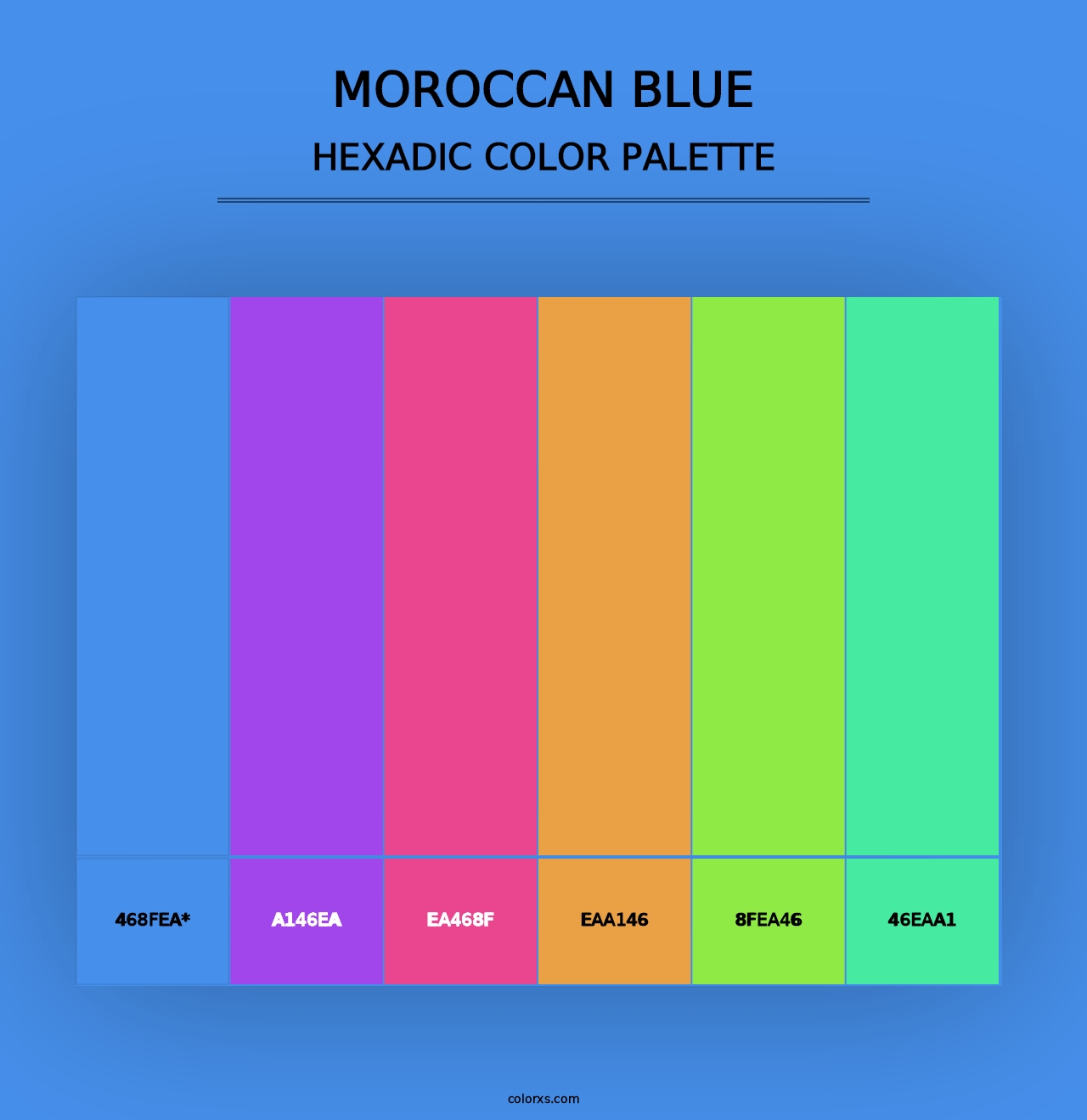 Moroccan Blue - Hexadic Color Palette