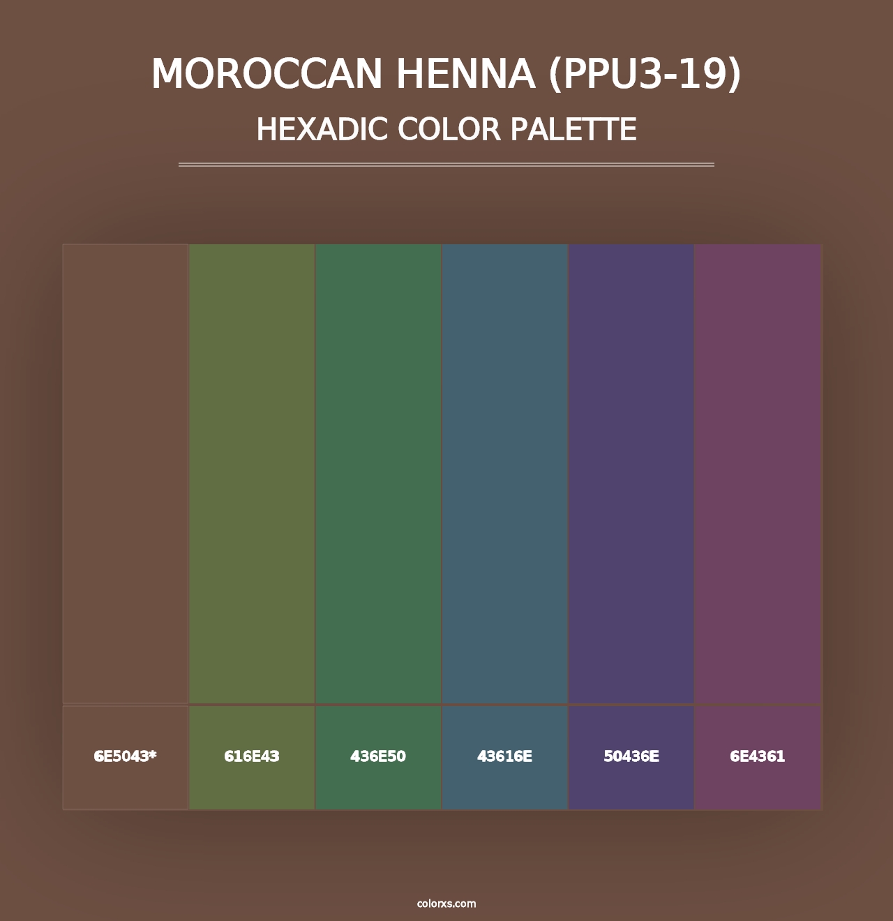 Moroccan Henna (PPU3-19) - Hexadic Color Palette