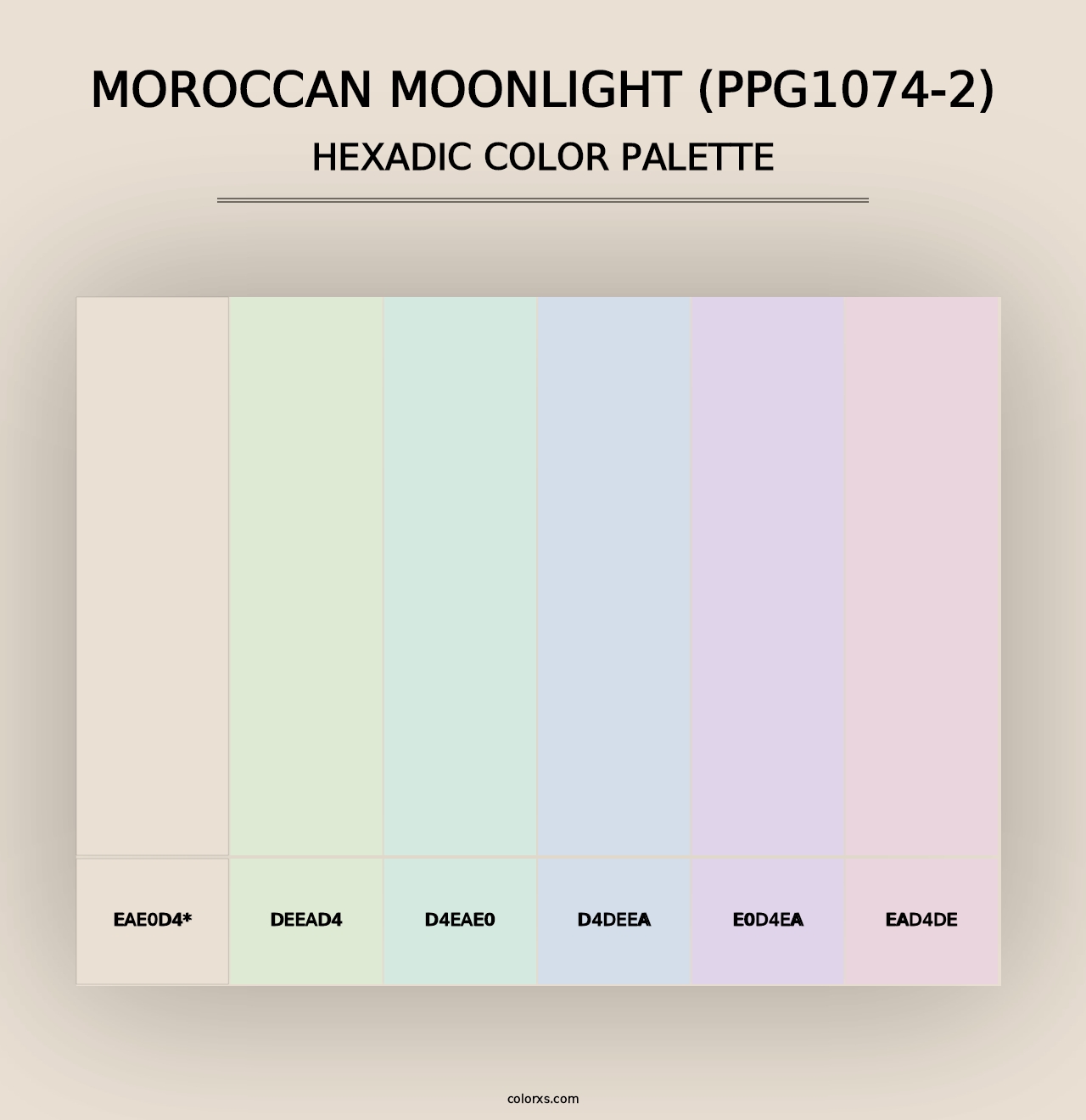 Moroccan Moonlight (PPG1074-2) - Hexadic Color Palette