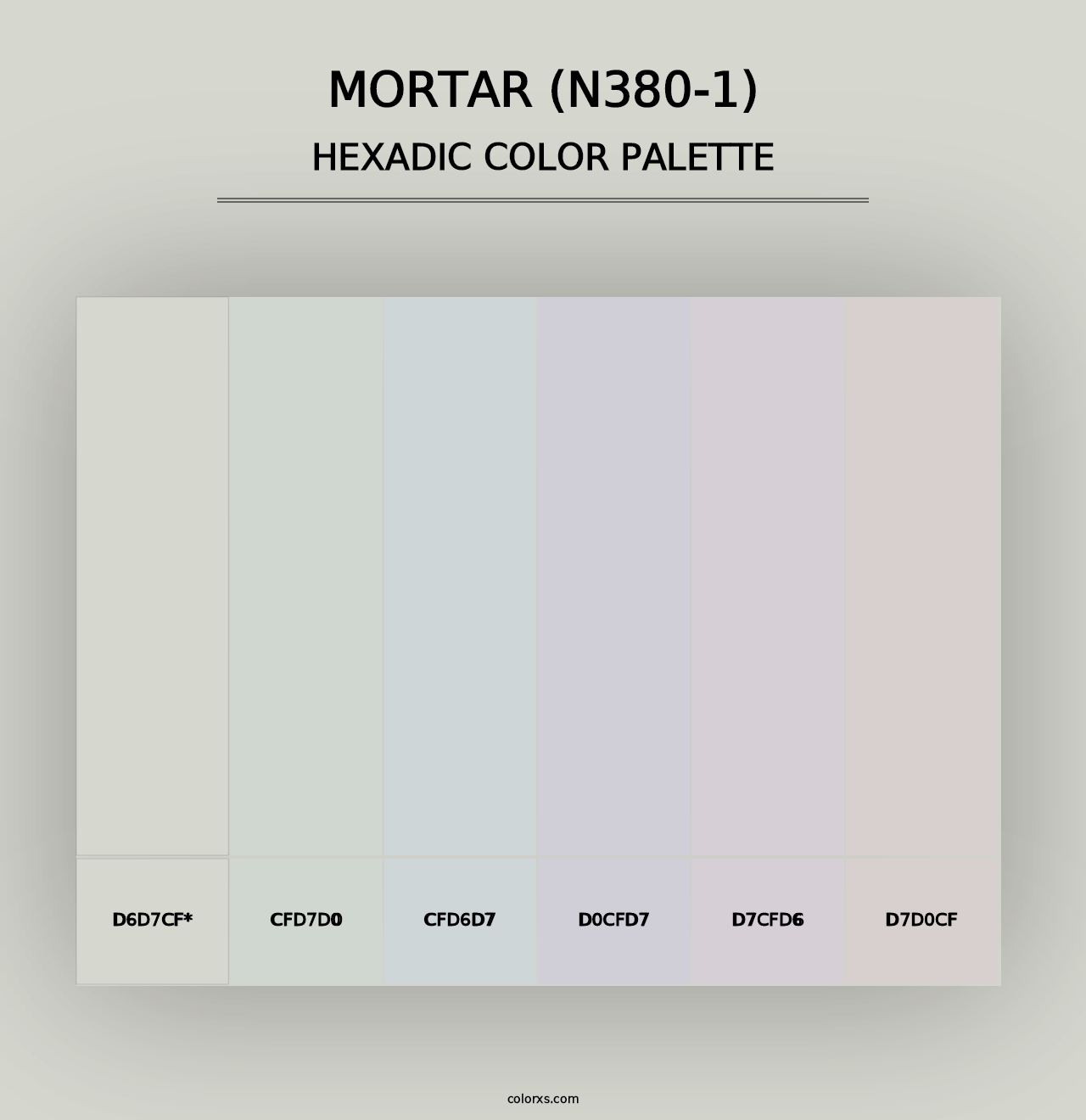 Mortar (N380-1) - Hexadic Color Palette