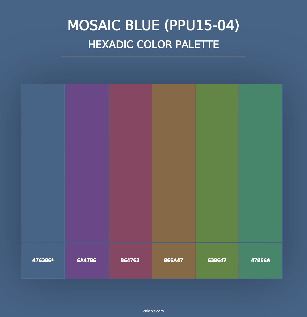 Mosaic Blue (PPU15-04) - Hexadic Color Palette