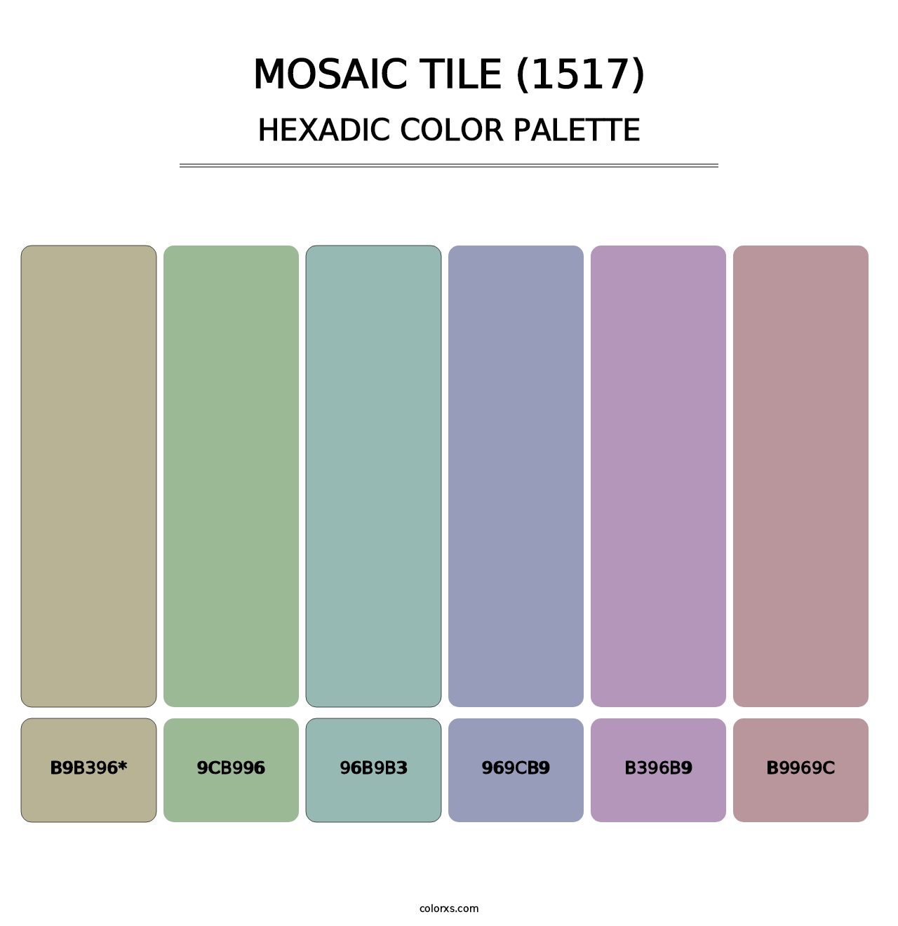 Mosaic Tile (1517) - Hexadic Color Palette