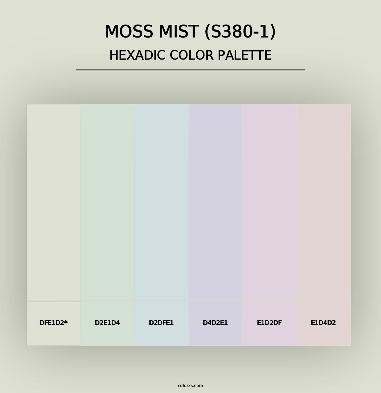 Moss Mist (S380-1) - Hexadic Color Palette