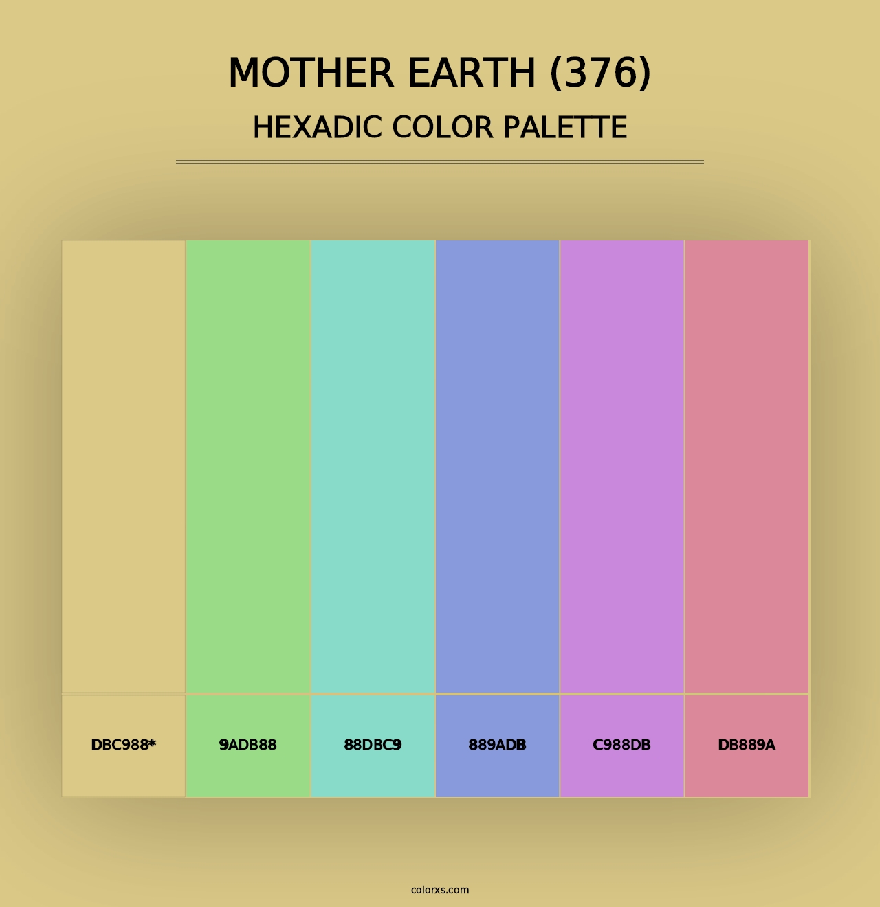 Mother Earth (376) - Hexadic Color Palette