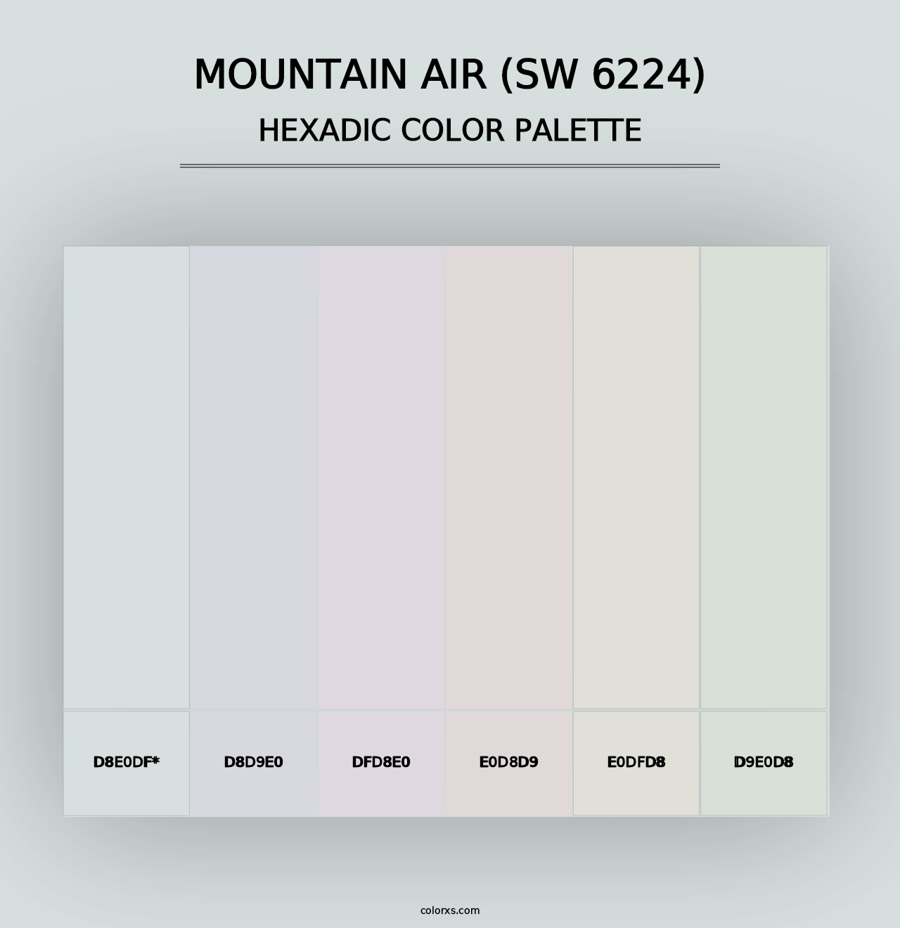 Mountain Air (SW 6224) - Hexadic Color Palette