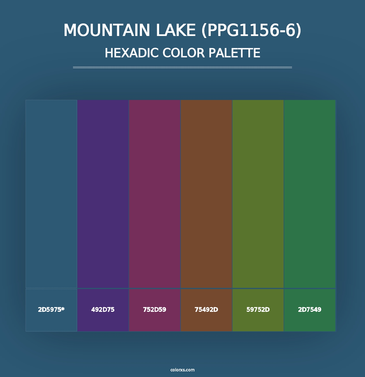 Mountain Lake (PPG1156-6) - Hexadic Color Palette