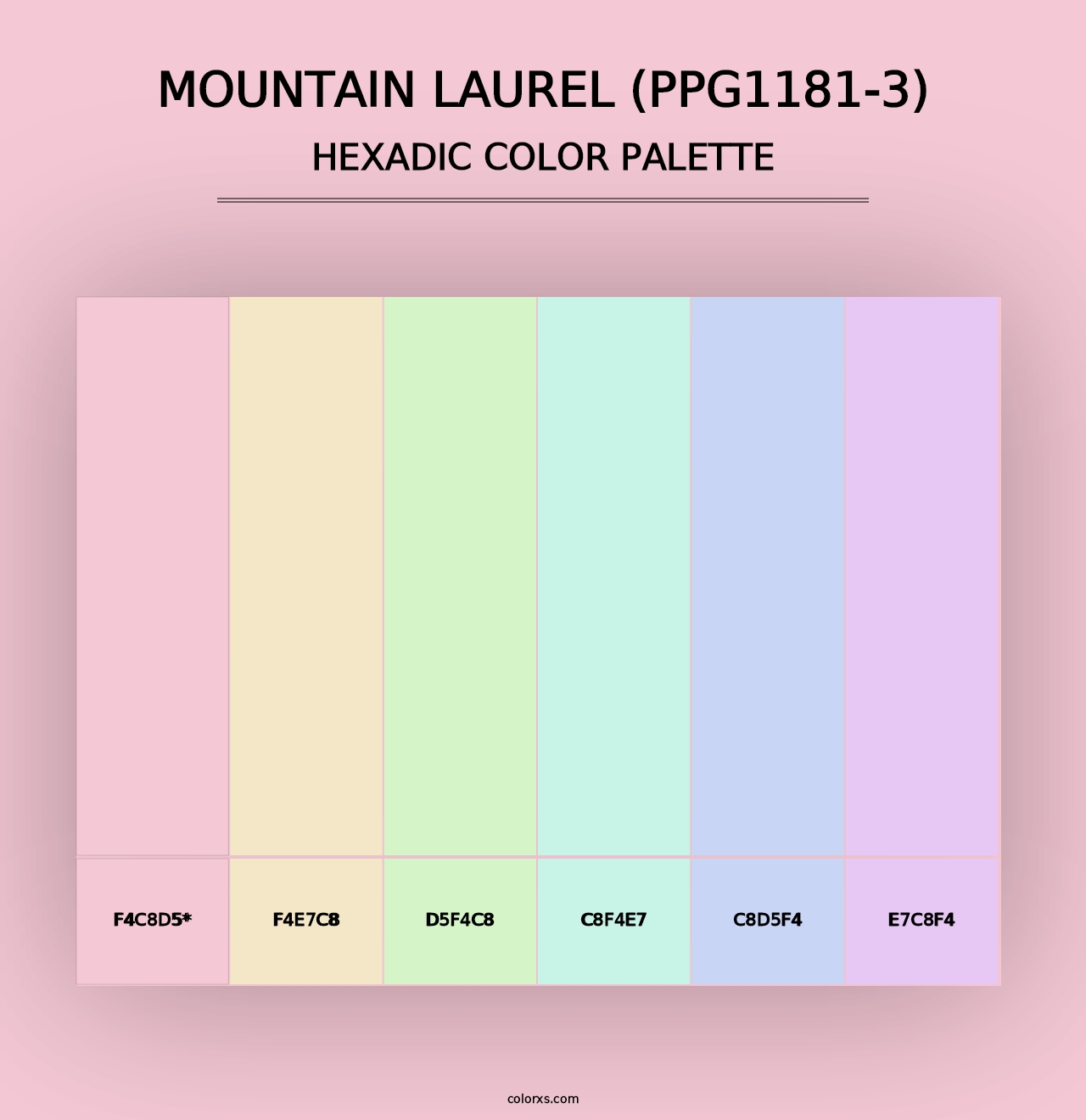 Mountain Laurel (PPG1181-3) - Hexadic Color Palette