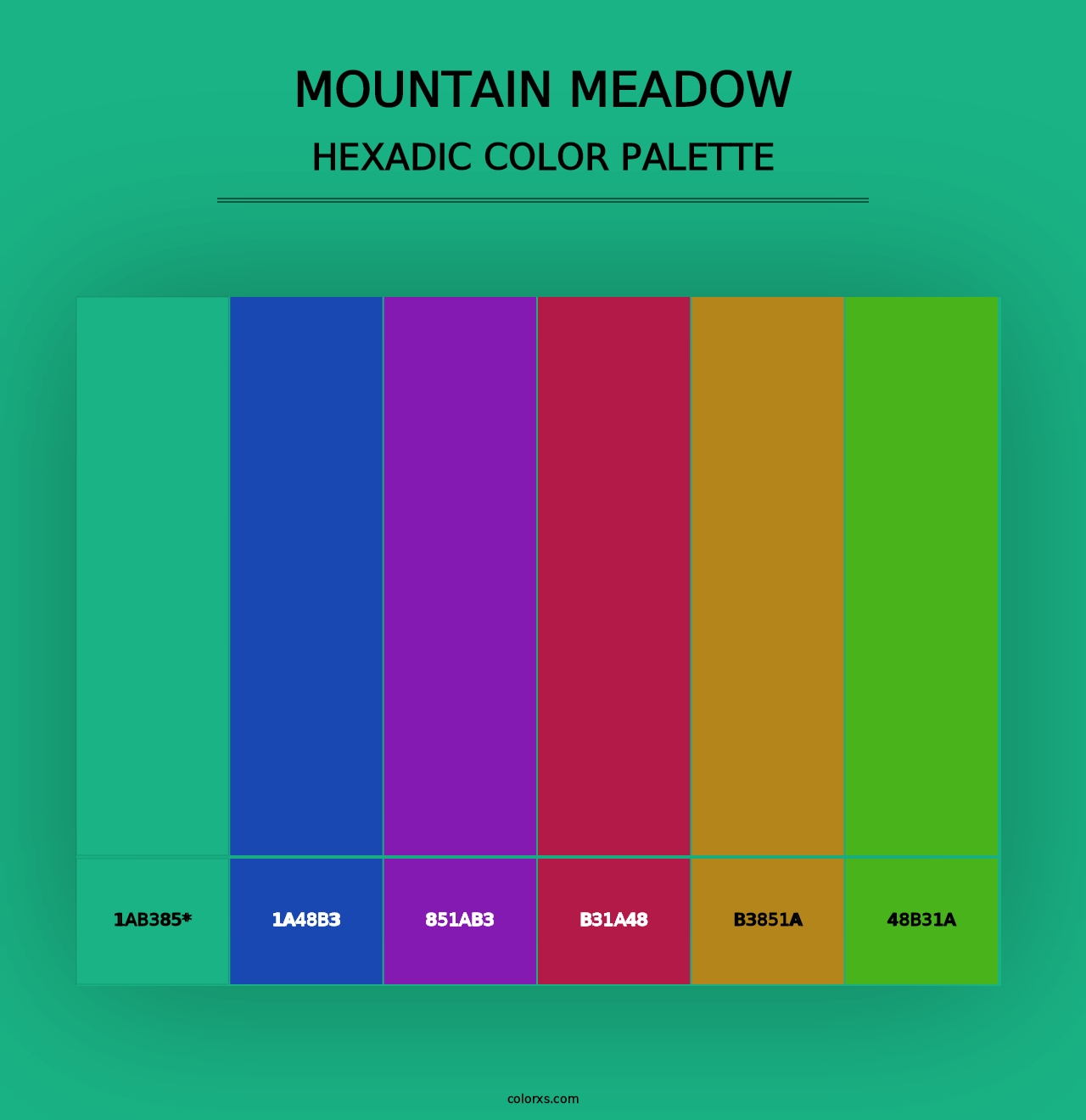 Mountain Meadow - Hexadic Color Palette