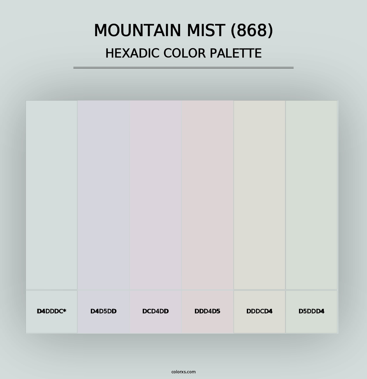 Mountain Mist (868) - Hexadic Color Palette