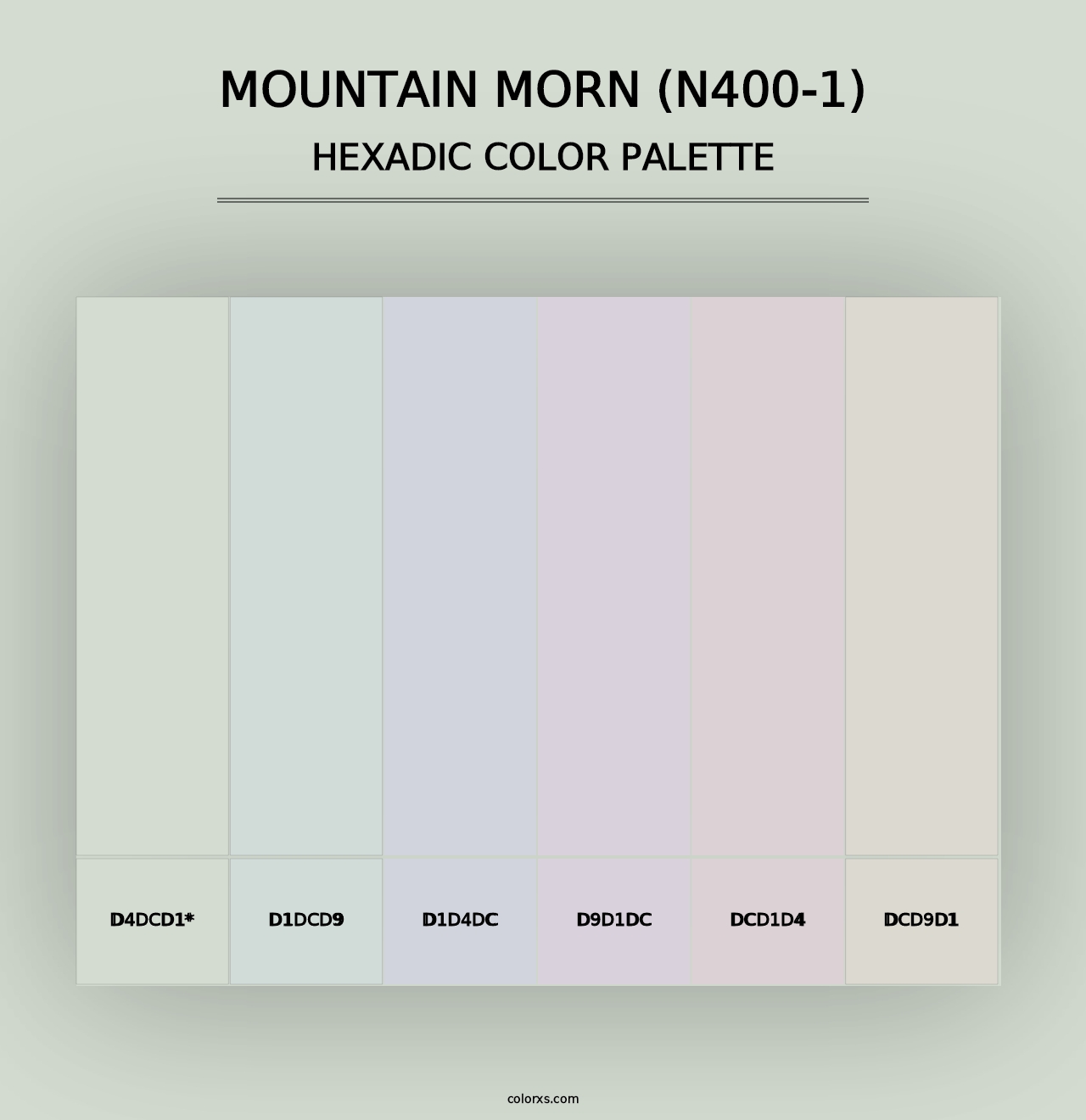 Mountain Morn (N400-1) - Hexadic Color Palette