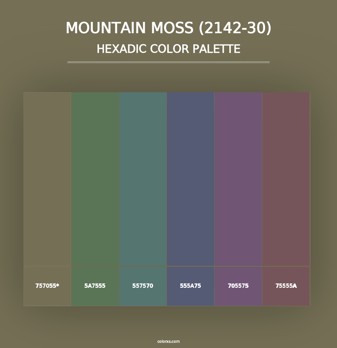 Mountain Moss (2142-30) - Hexadic Color Palette