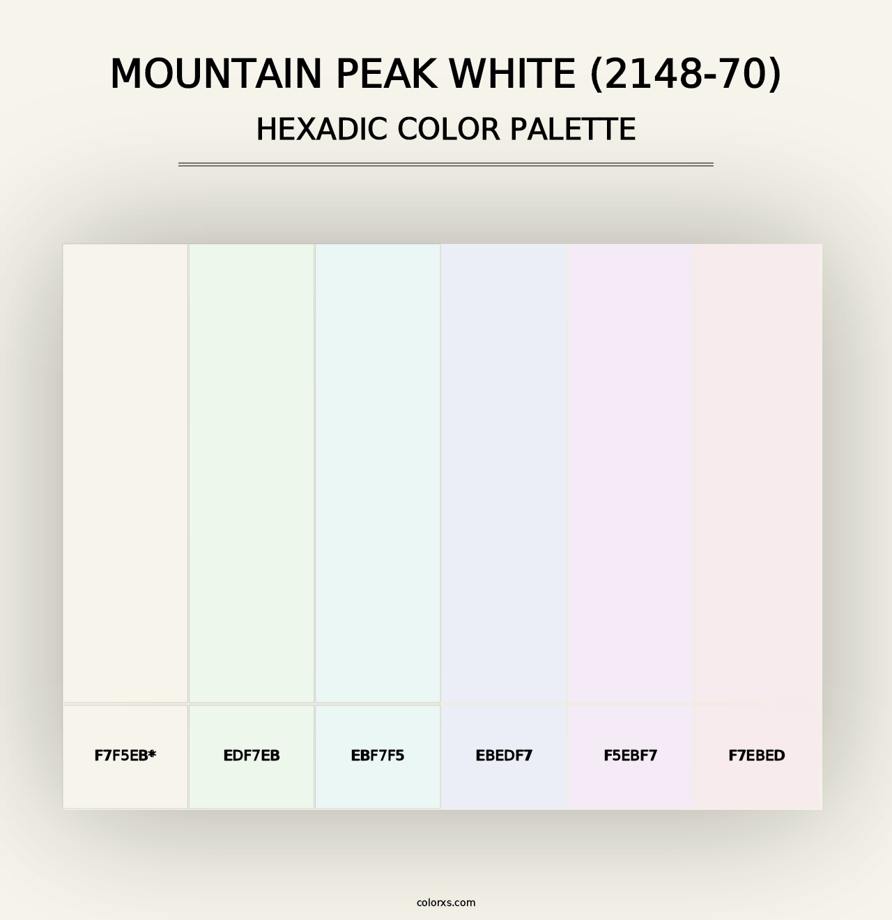 Mountain Peak White (2148-70) - Hexadic Color Palette