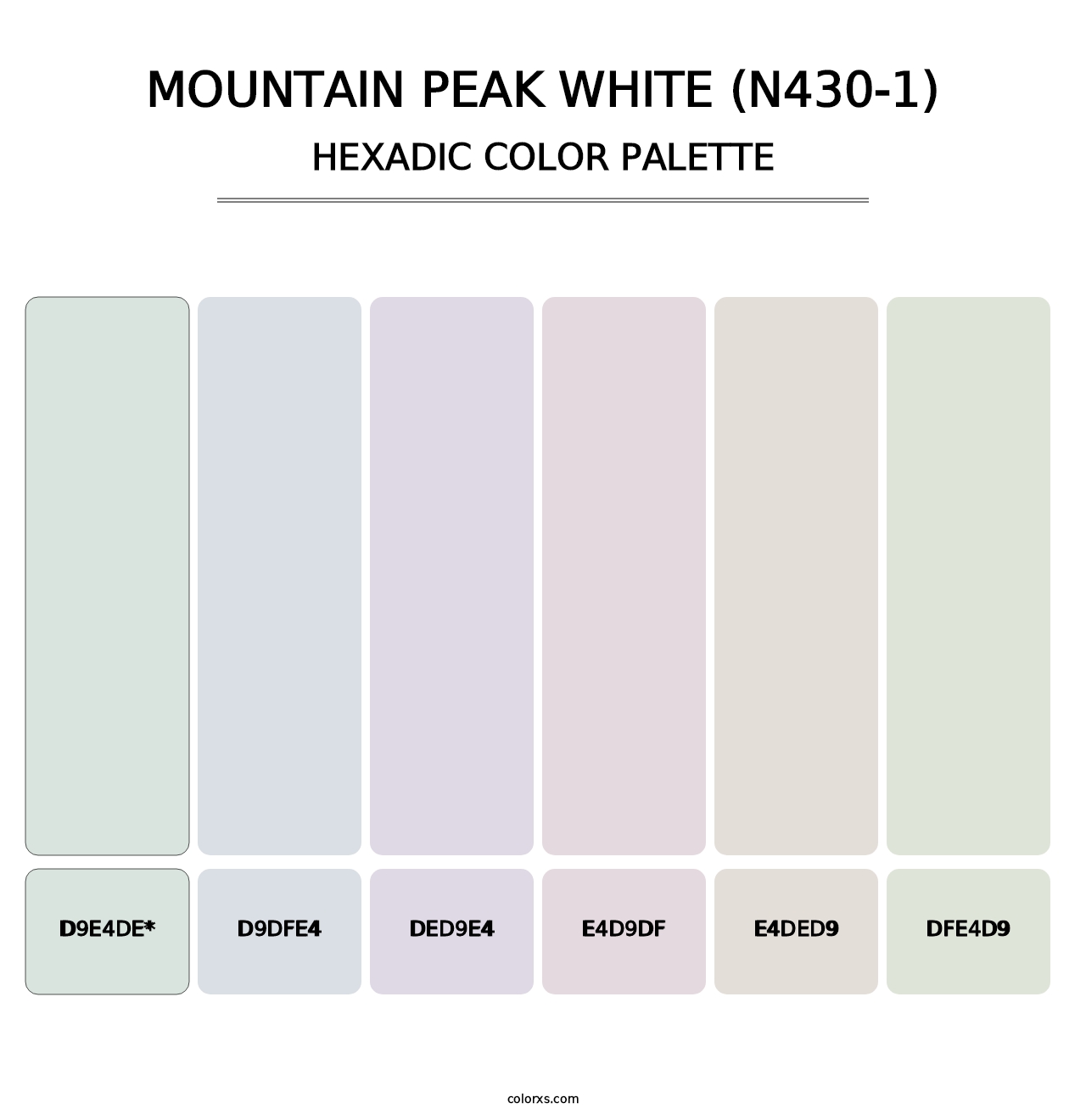 Mountain Peak White (N430-1) - Hexadic Color Palette