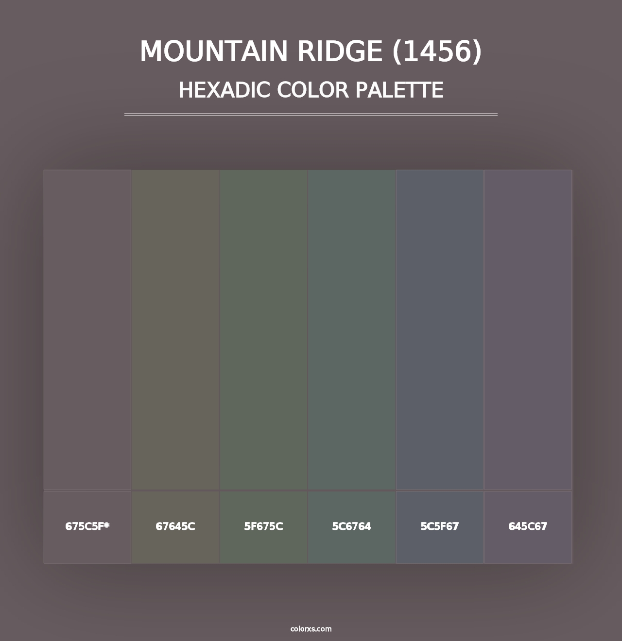 Mountain Ridge (1456) - Hexadic Color Palette