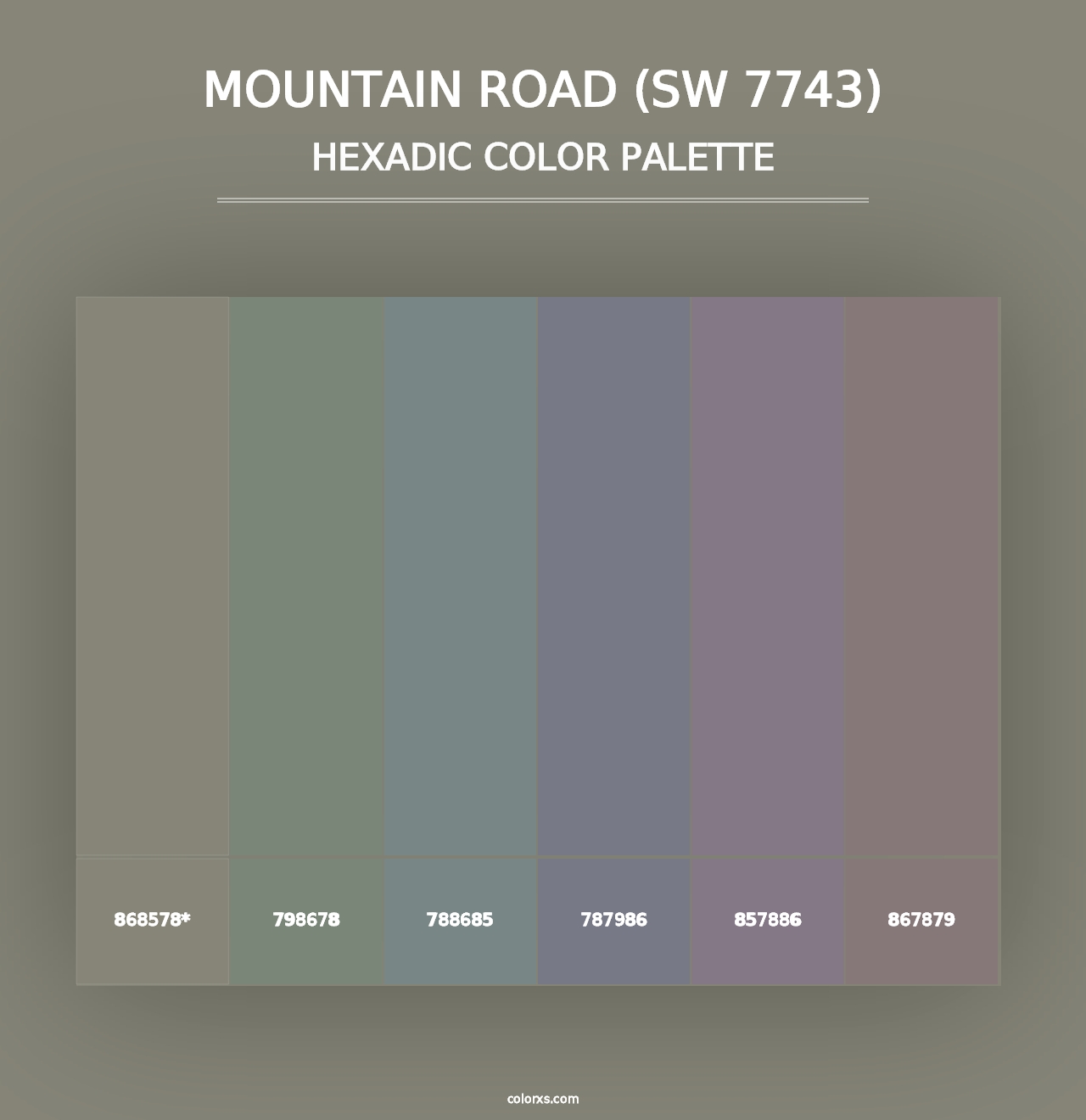 Mountain Road (SW 7743) - Hexadic Color Palette