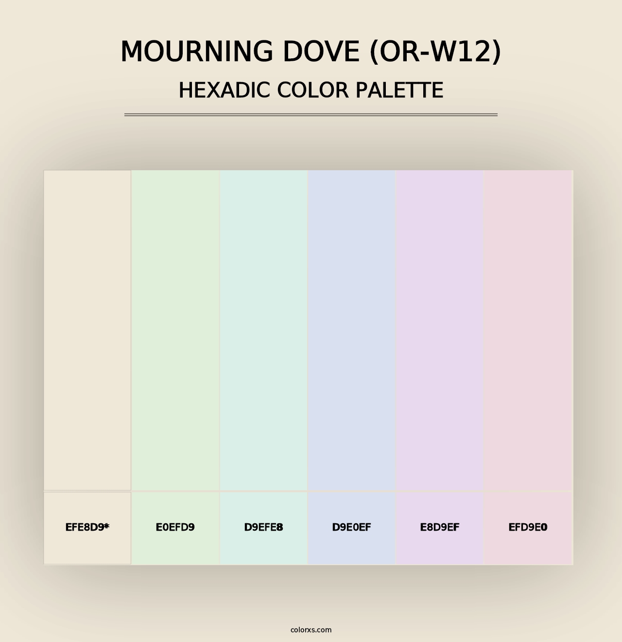 Mourning Dove (OR-W12) - Hexadic Color Palette