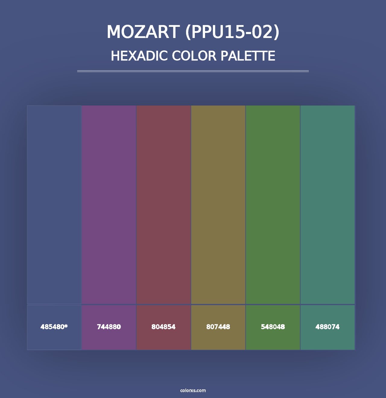 Mozart (PPU15-02) - Hexadic Color Palette