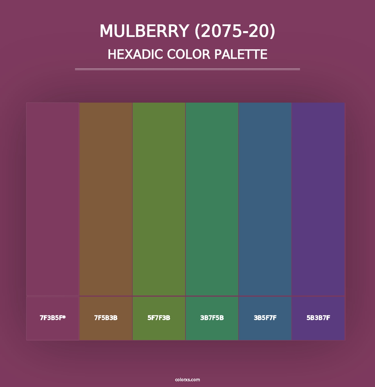 Mulberry (2075-20) - Hexadic Color Palette