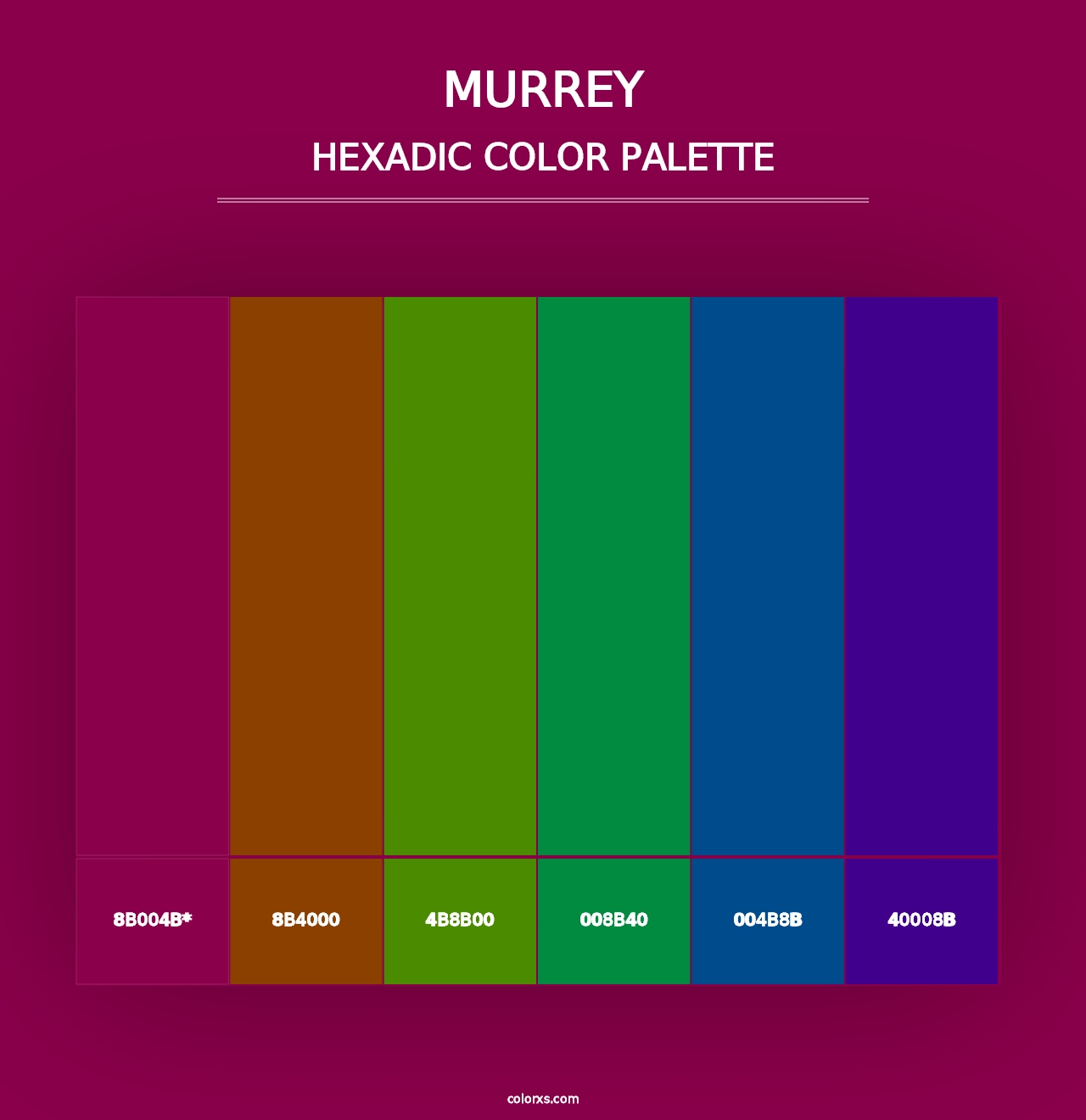 Murrey - Hexadic Color Palette