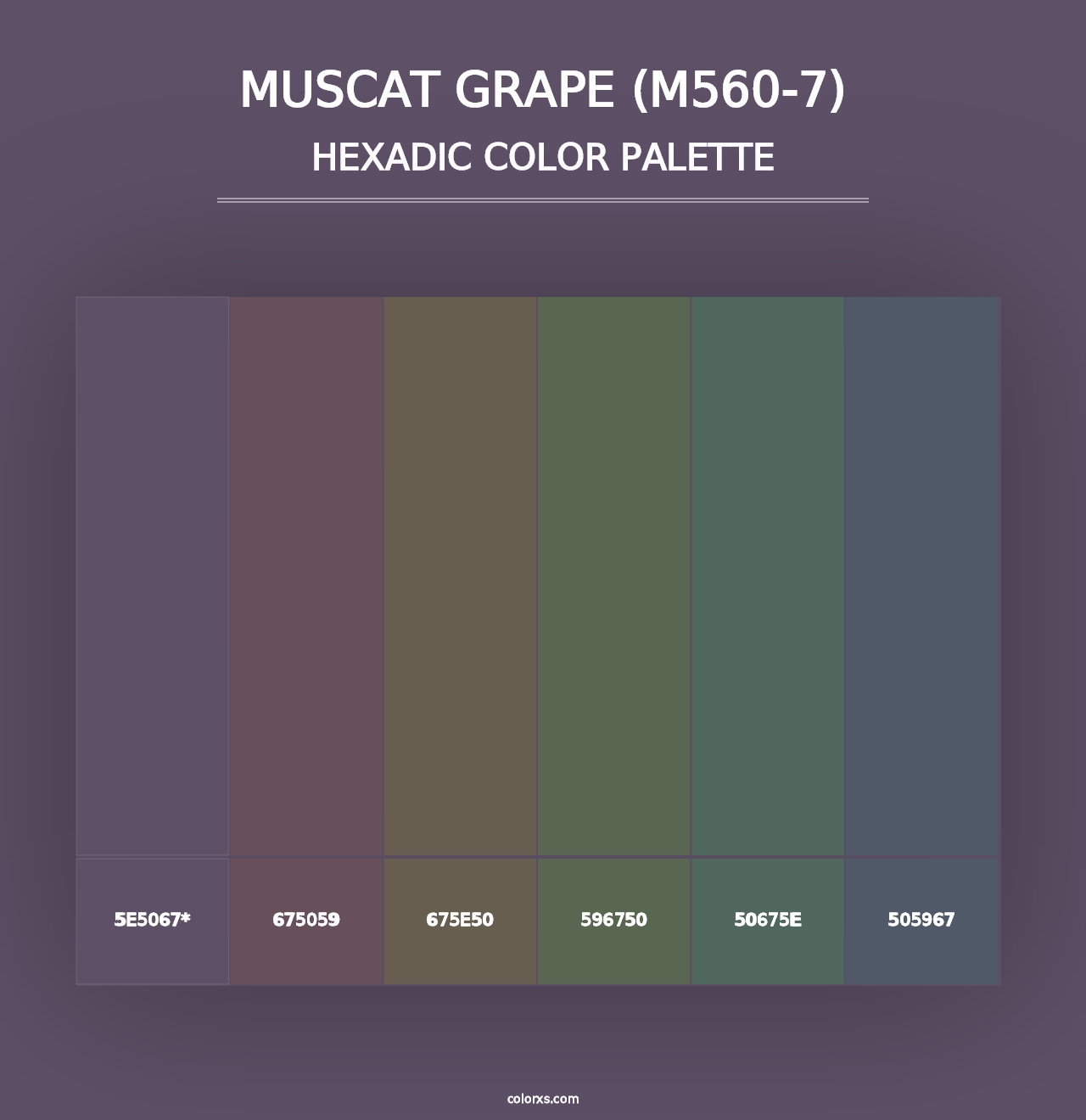 Muscat Grape (M560-7) - Hexadic Color Palette