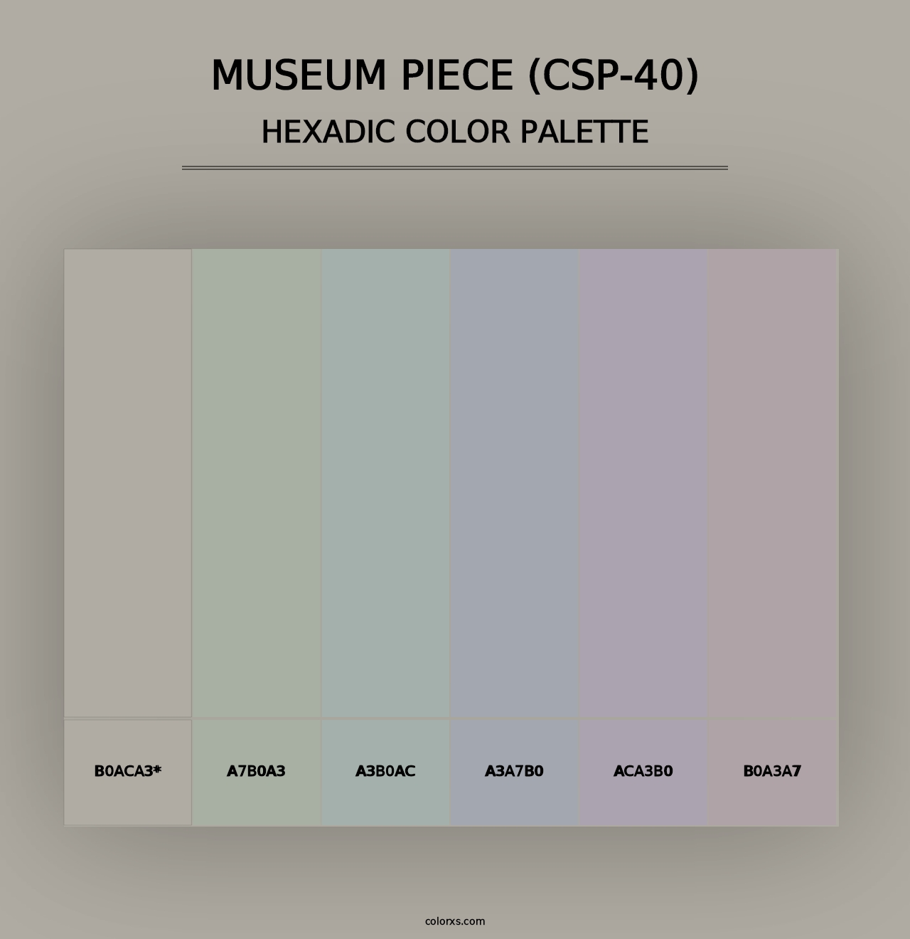 Museum Piece (CSP-40) - Hexadic Color Palette