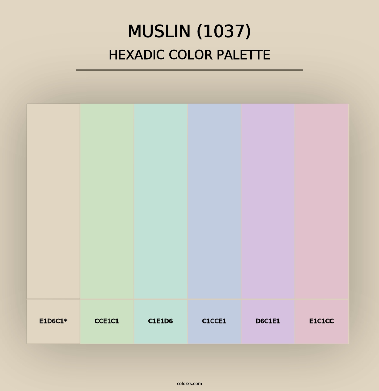 Muslin (1037) - Hexadic Color Palette