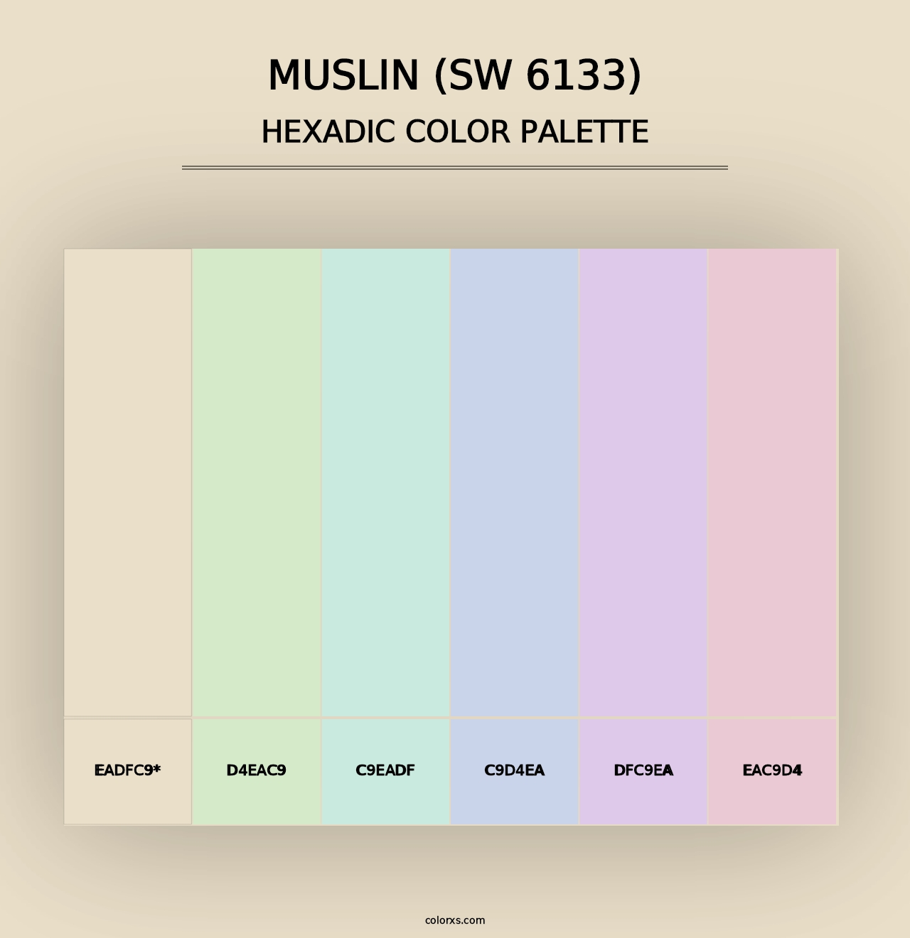 Muslin (SW 6133) - Hexadic Color Palette