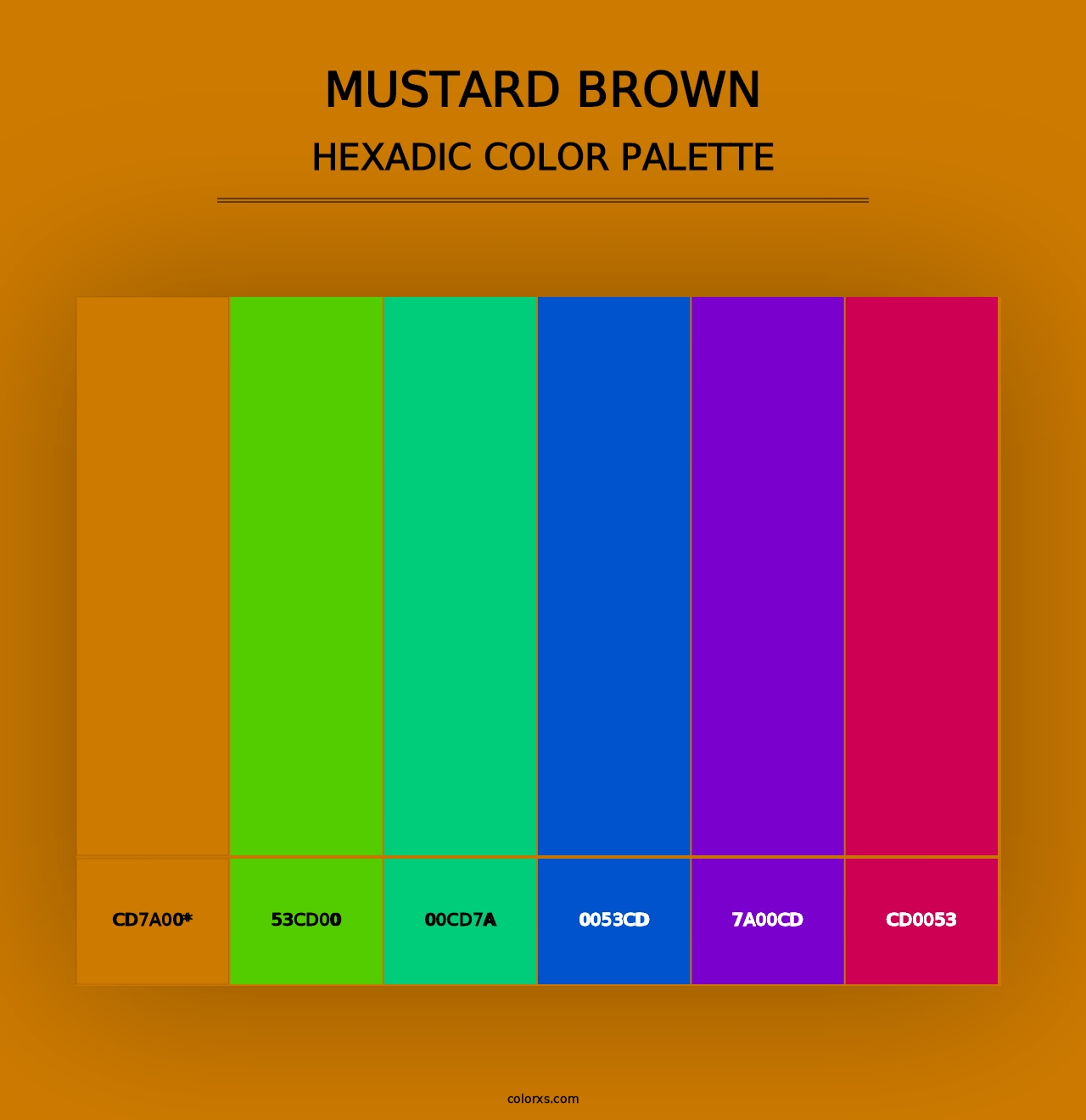 Mustard Brown - Hexadic Color Palette