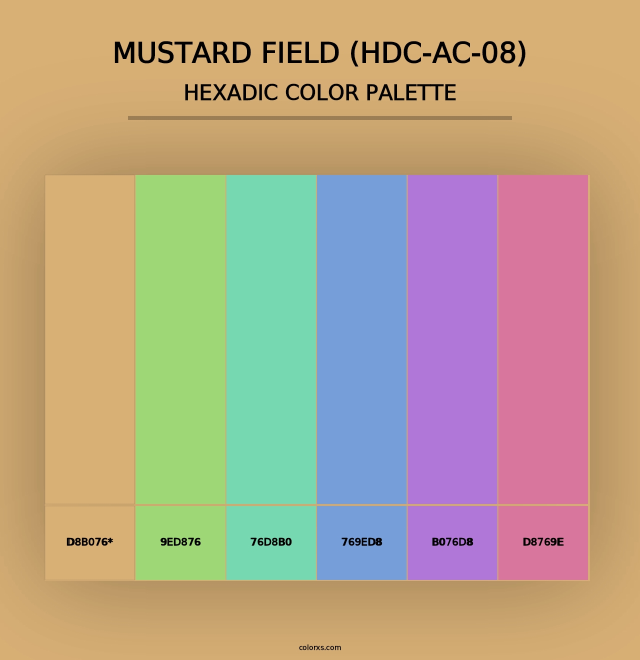 Mustard Field (HDC-AC-08) - Hexadic Color Palette