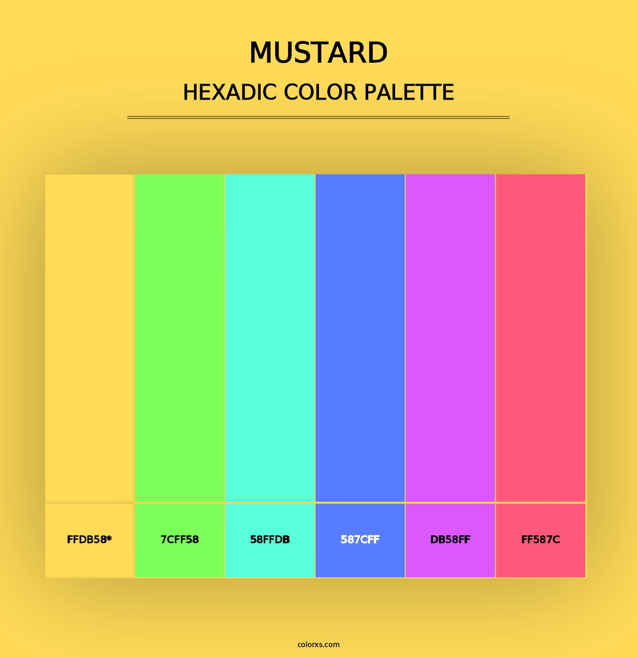 Mustard - Hexadic Color Palette