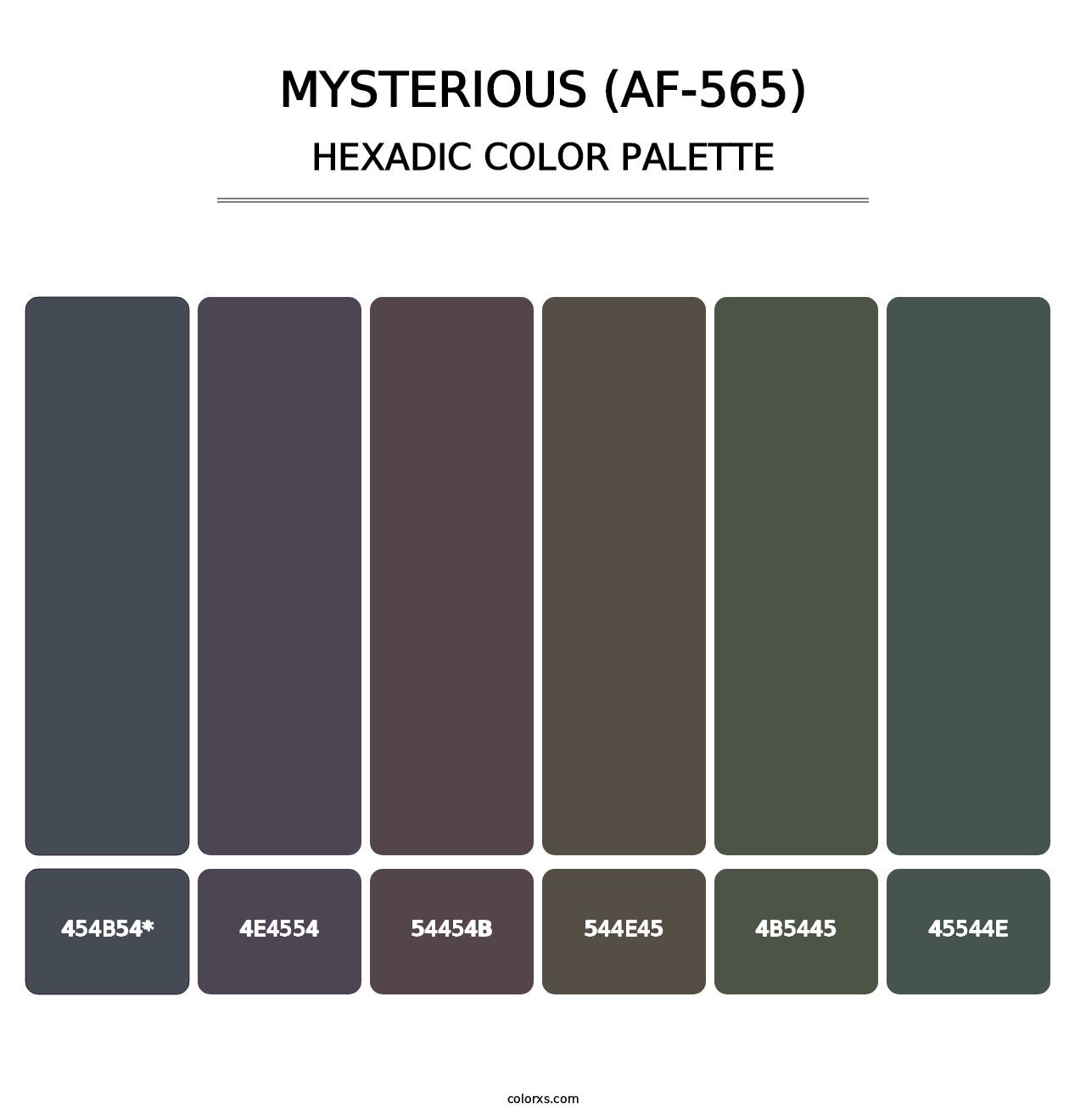 Mysterious (AF-565) - Hexadic Color Palette