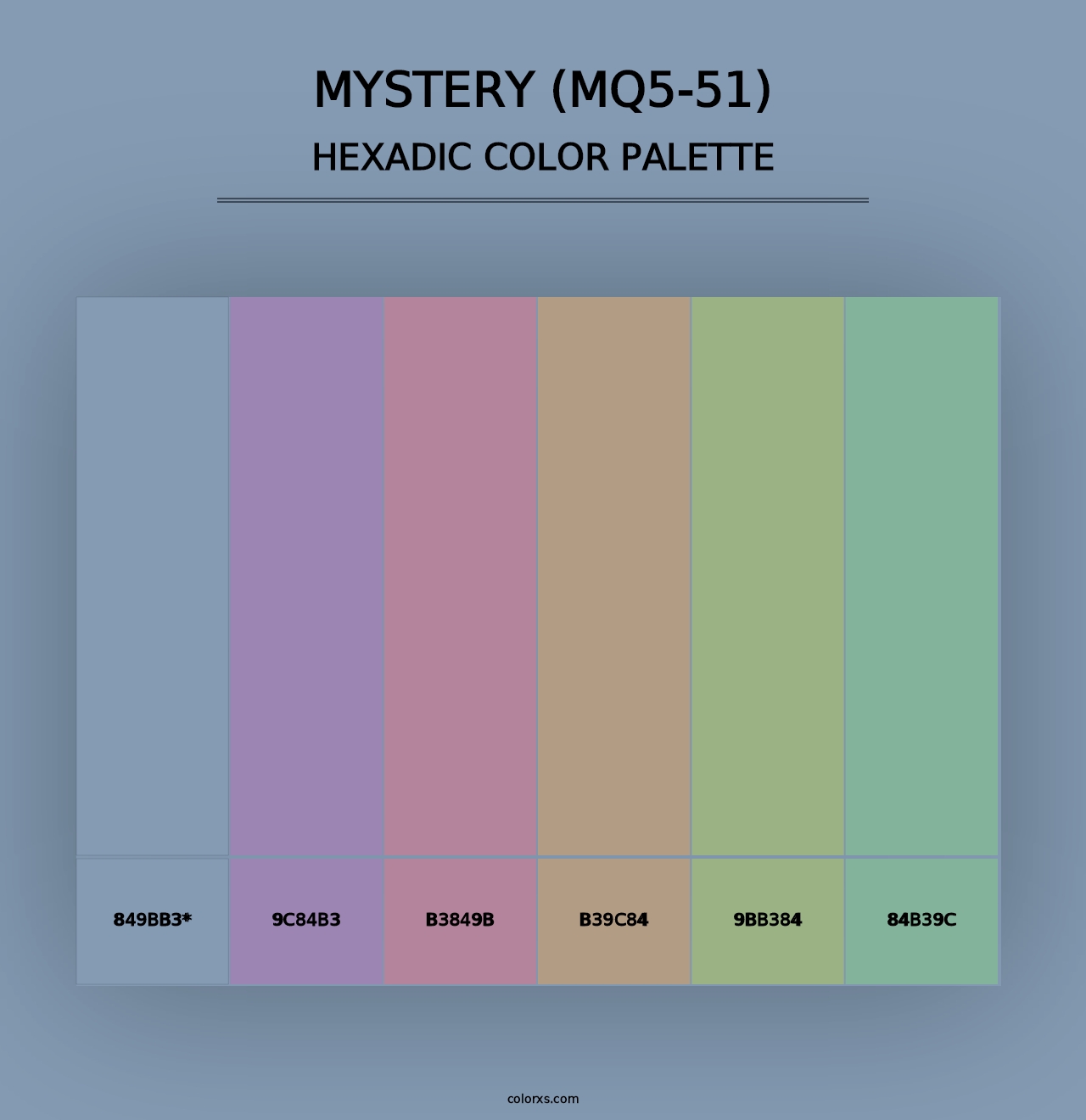 Mystery (MQ5-51) - Hexadic Color Palette