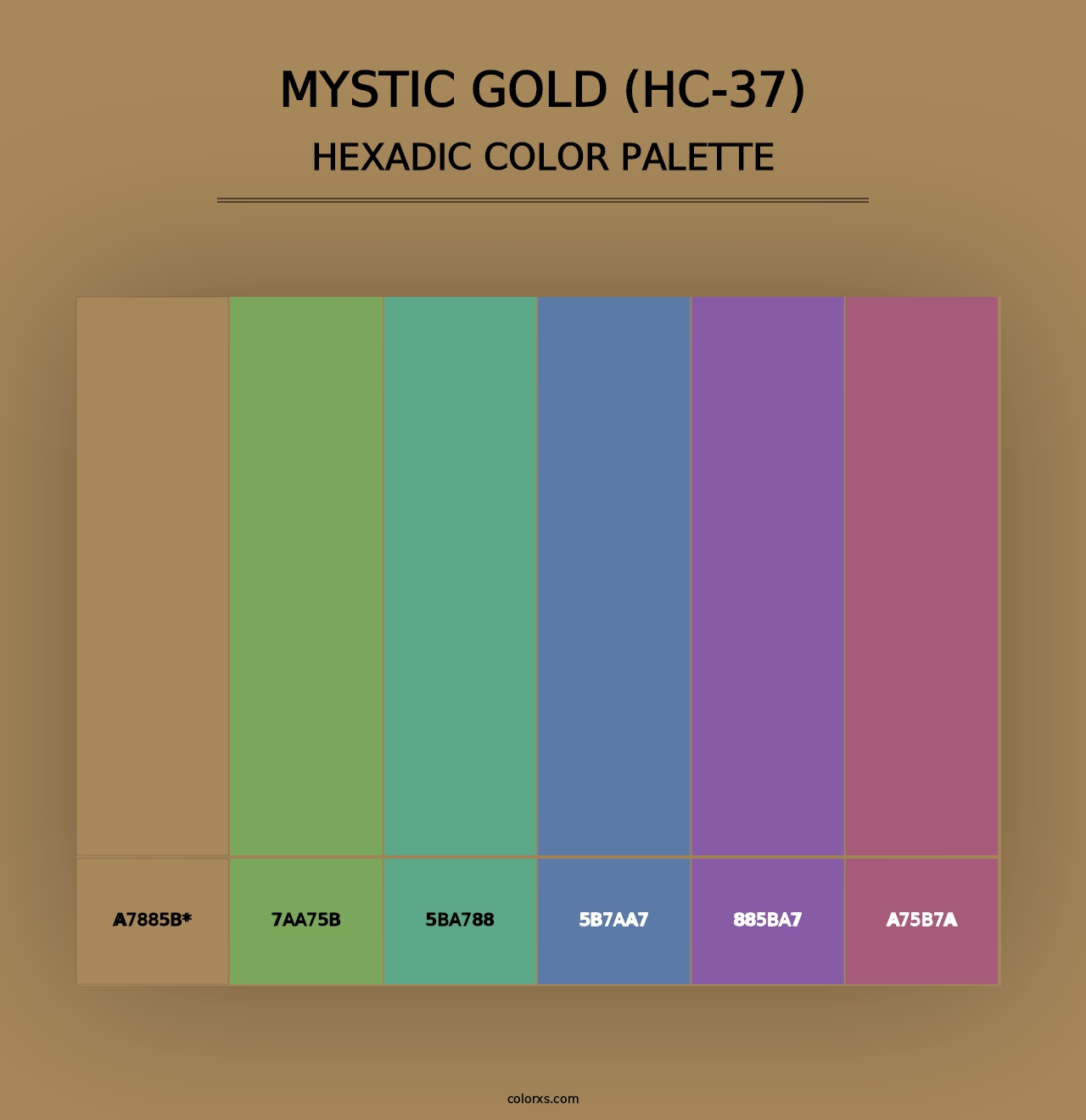 Mystic Gold (HC-37) - Hexadic Color Palette