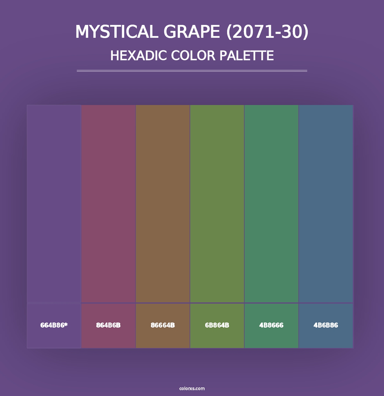 Mystical Grape (2071-30) - Hexadic Color Palette