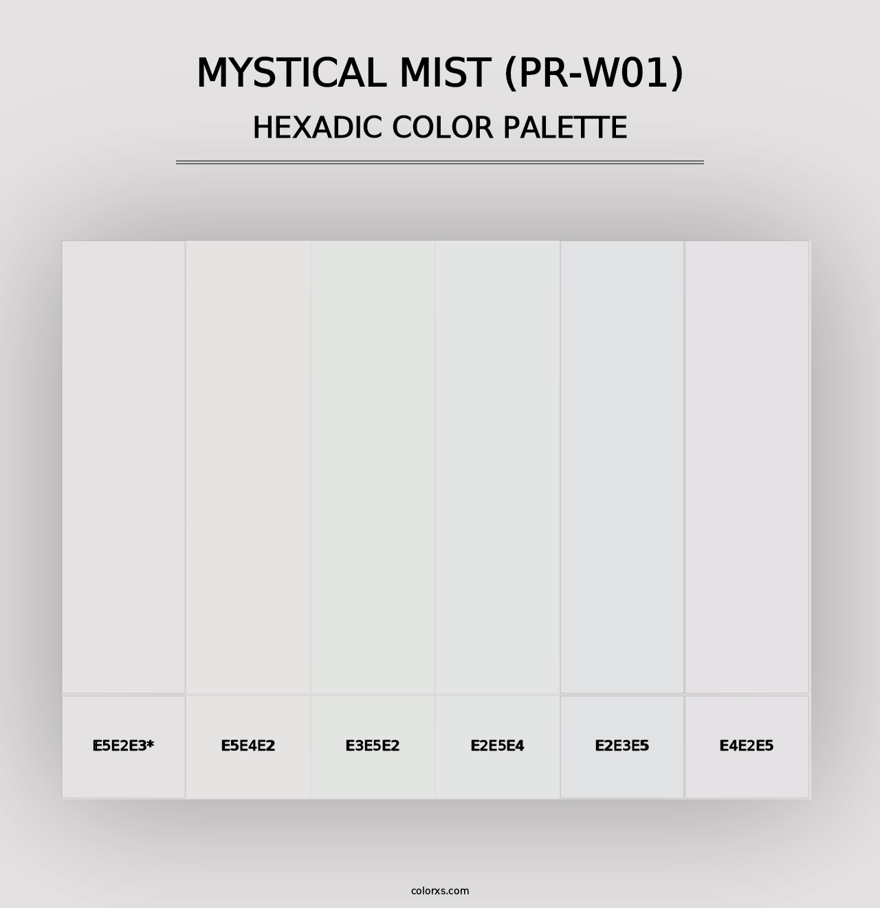 Mystical Mist (PR-W01) - Hexadic Color Palette