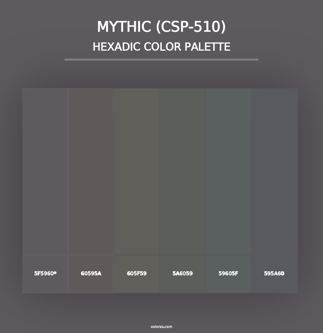 Mythic (CSP-510) - Hexadic Color Palette