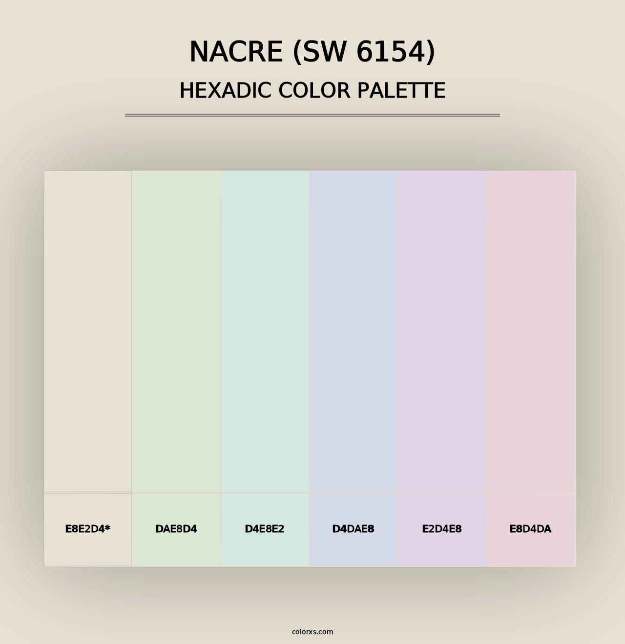 Nacre (SW 6154) - Hexadic Color Palette