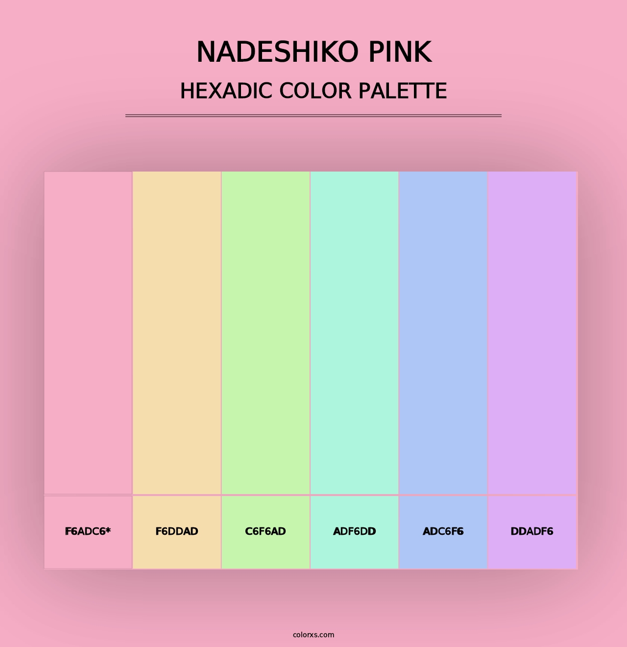 Nadeshiko Pink - Hexadic Color Palette