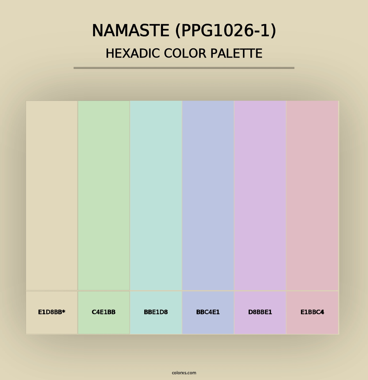 Namaste (PPG1026-1) - Hexadic Color Palette