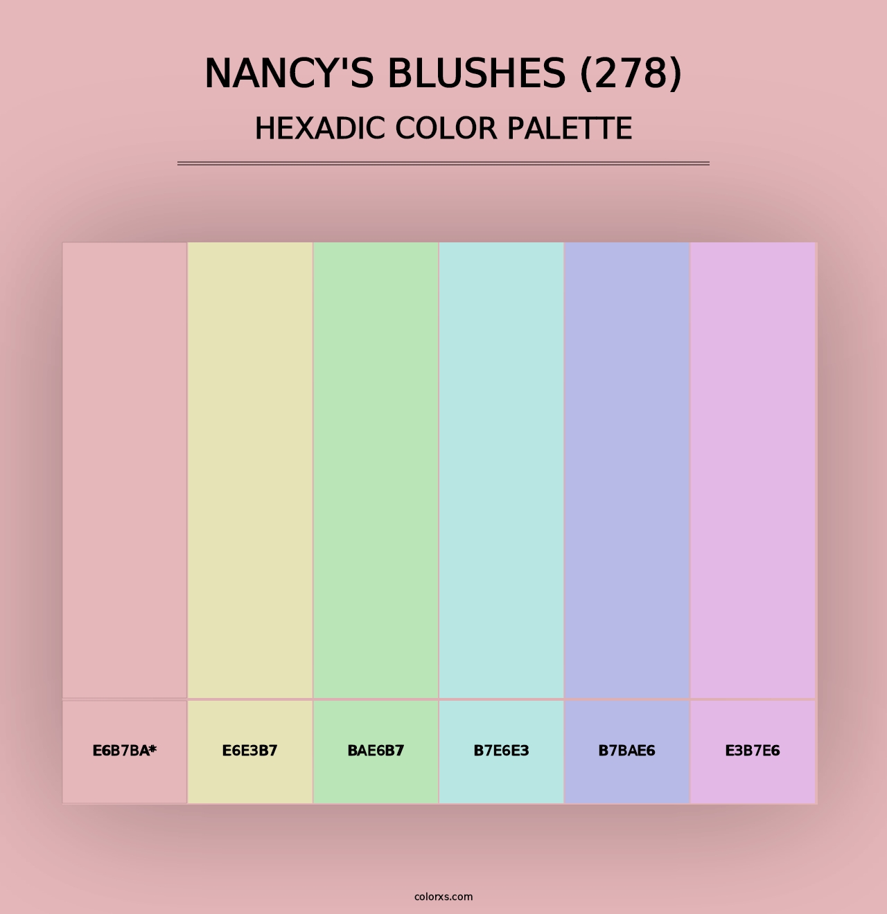 Nancy's Blushes (278) - Hexadic Color Palette