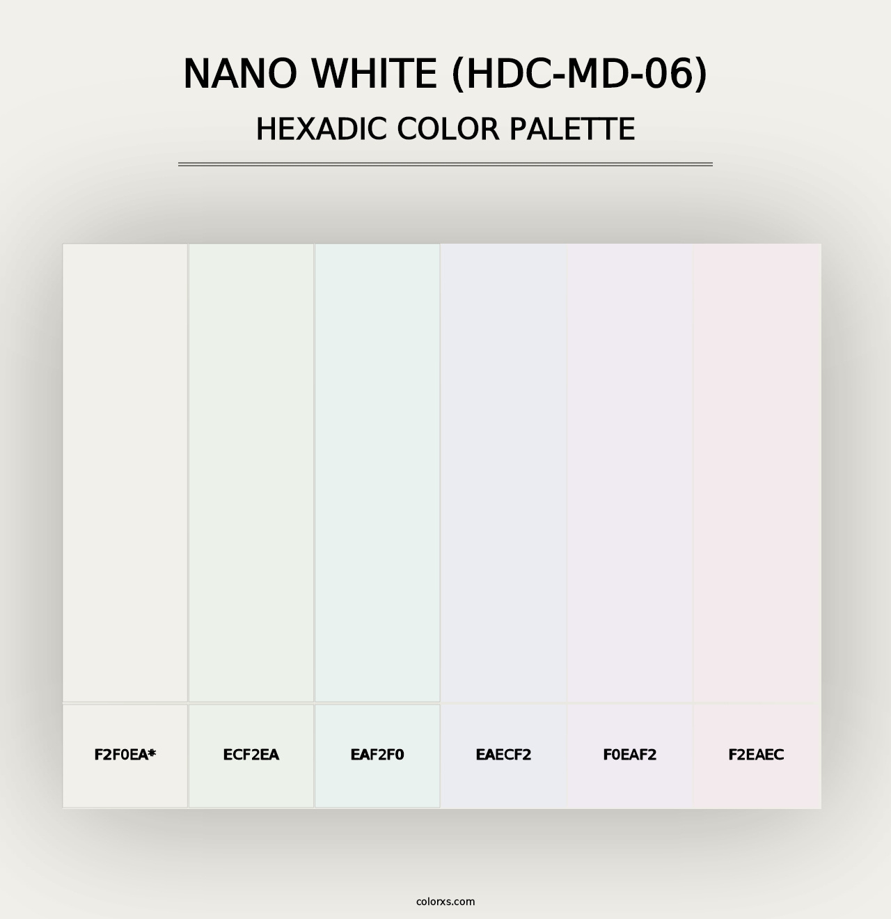 Nano White (HDC-MD-06) - Hexadic Color Palette